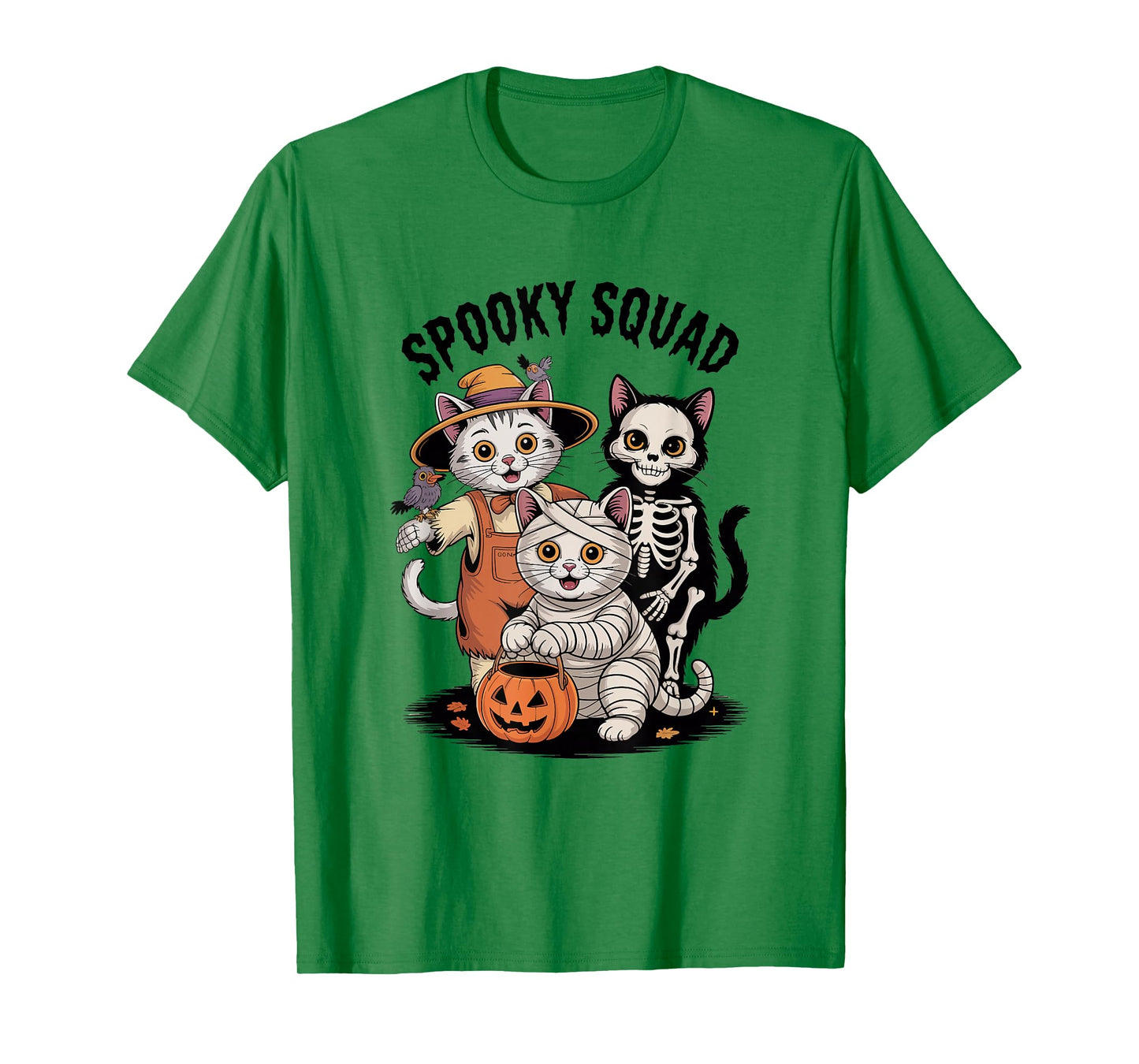 Spooky Squad Cute Halloween Cats in Costumes T-Shirt