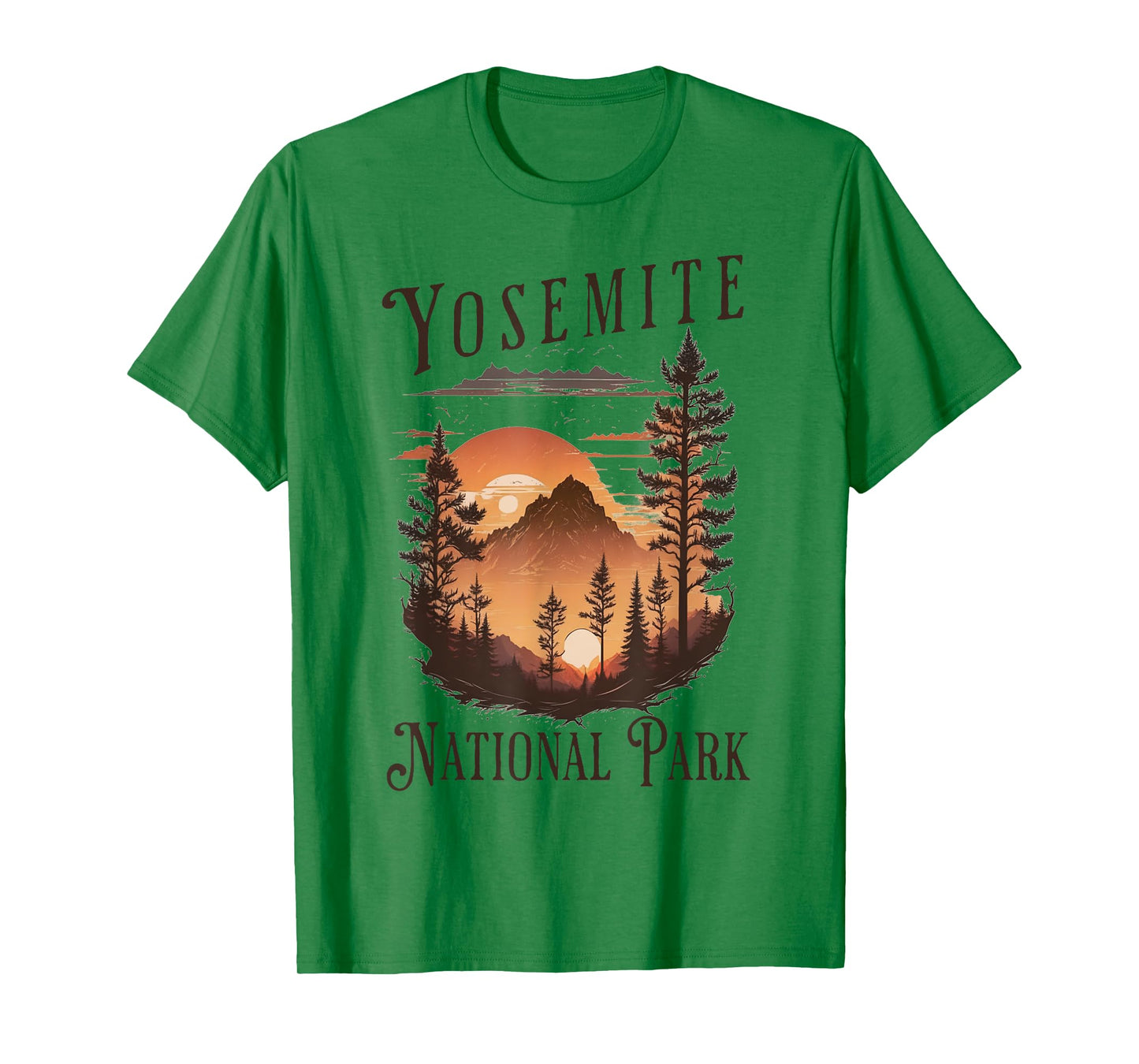 Yosemite National Park California USA Outdoor Unisex-Adults, Unisex-Kids Blue Short Sleeve Classic Fit T-Shirt