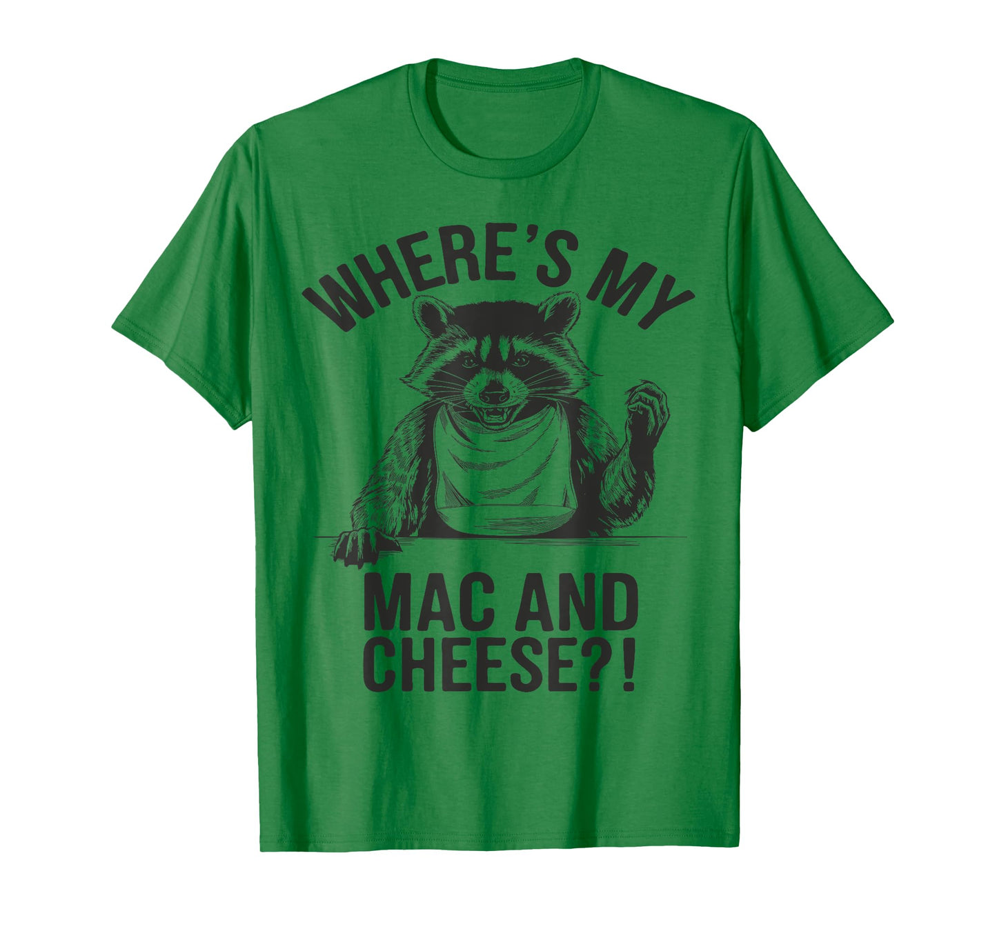 Where's My Mac and Cheese Food Lover Vintage Funny Raccoon T-Shirt
