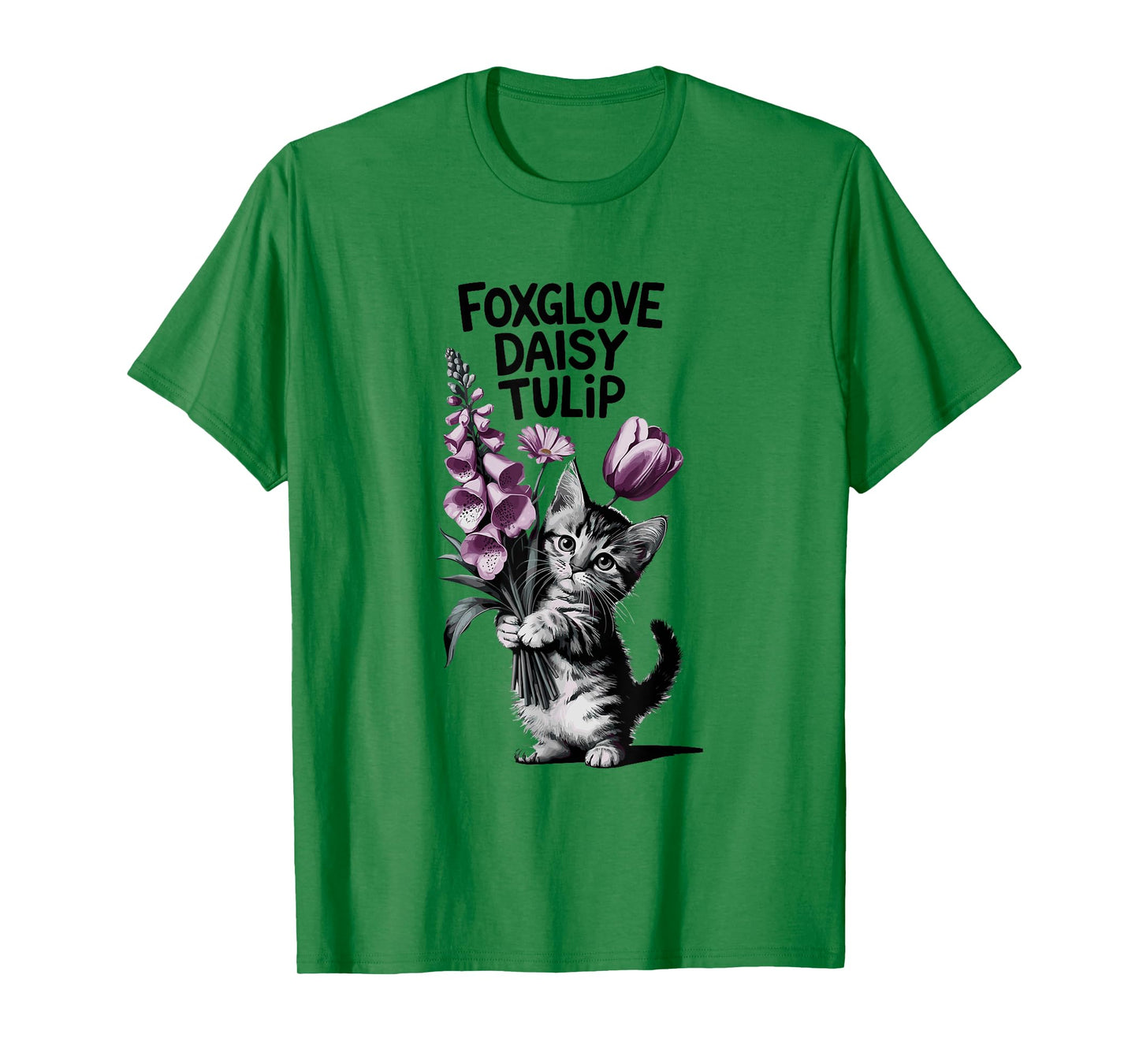 Subtle Floral Anti Flowers Foxglove Daisy Tulip T-Shirt