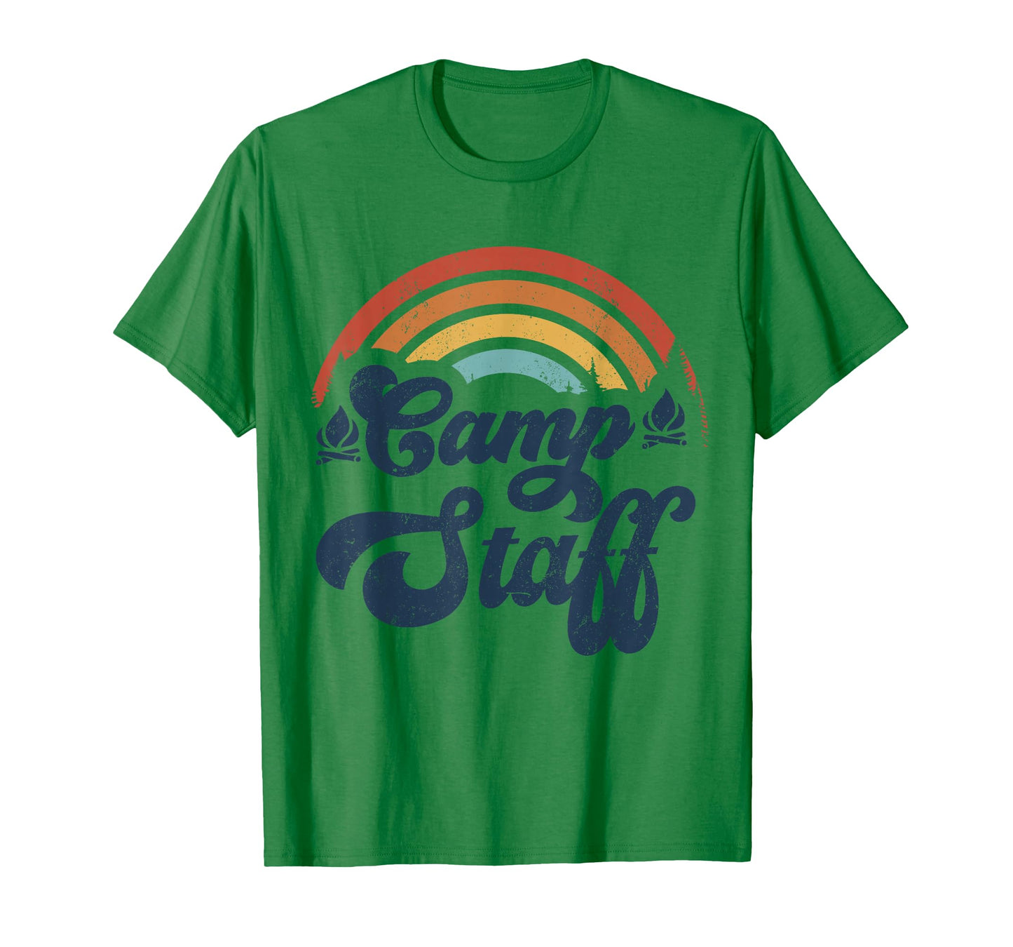 Summer Camp Counselor Staff Groovy Rainbow Camp Counselor T-Shirt