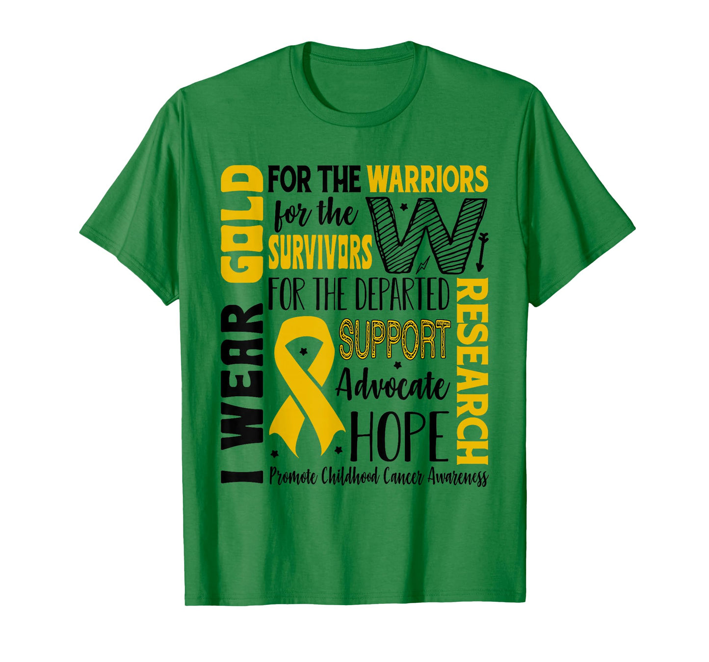 Gold for a Child Fight Warriors Childhood Cancer Awareness T-Shirt