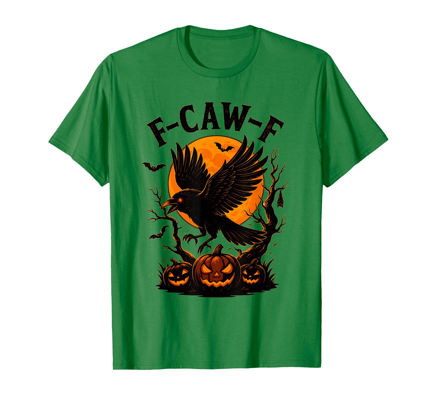 Halloween F Caw F Black Crow Funny F-Caw-F Gothic Bird Raven T-Shirt