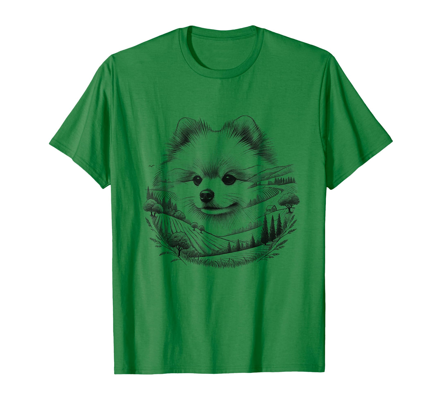 Pomeranian Pom Dog Nature Memorial Design Idea T-Shirt for Men Women