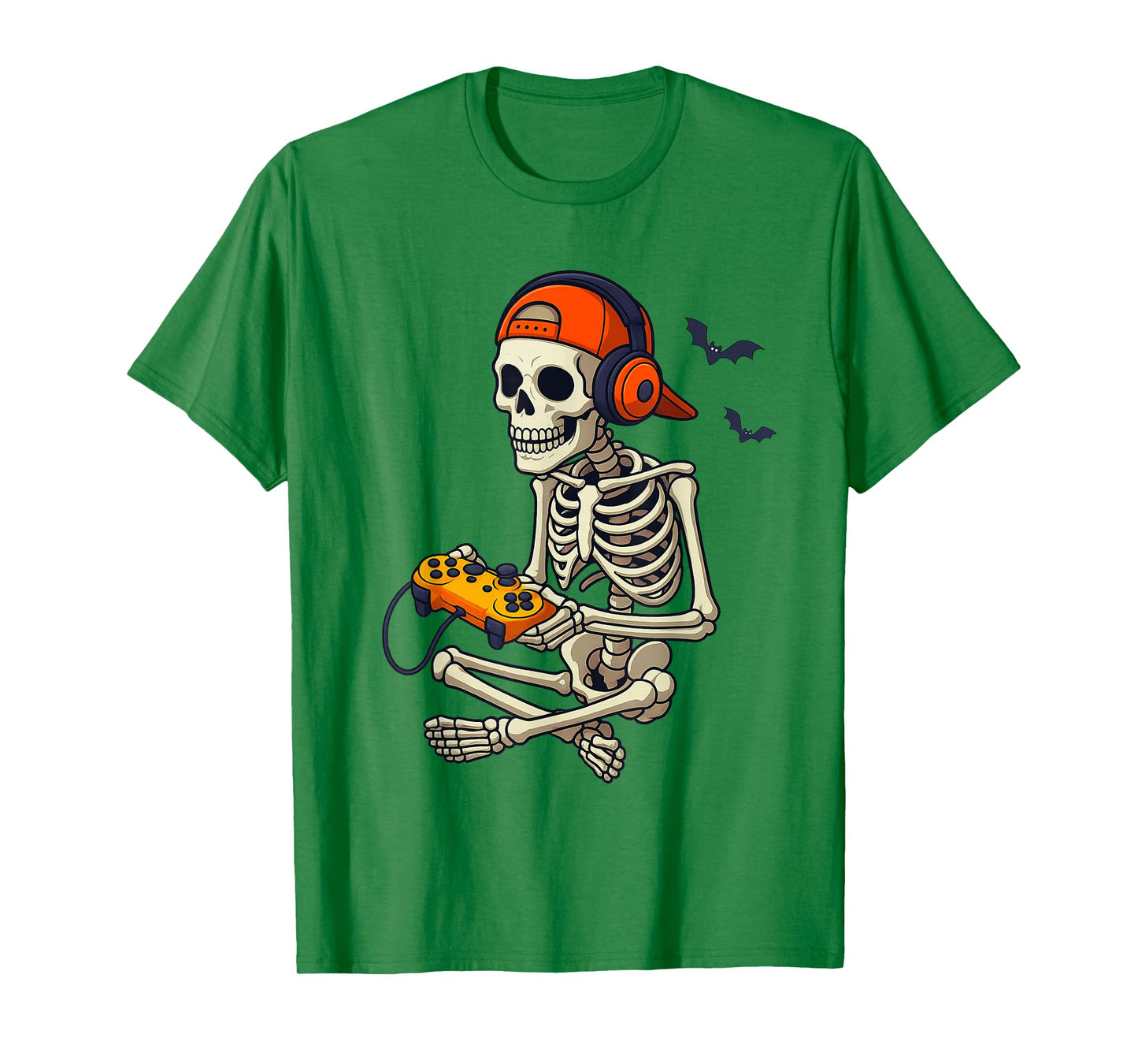 Funny Skeleton Video Game Halloween Gaming Gamer T-Shirt