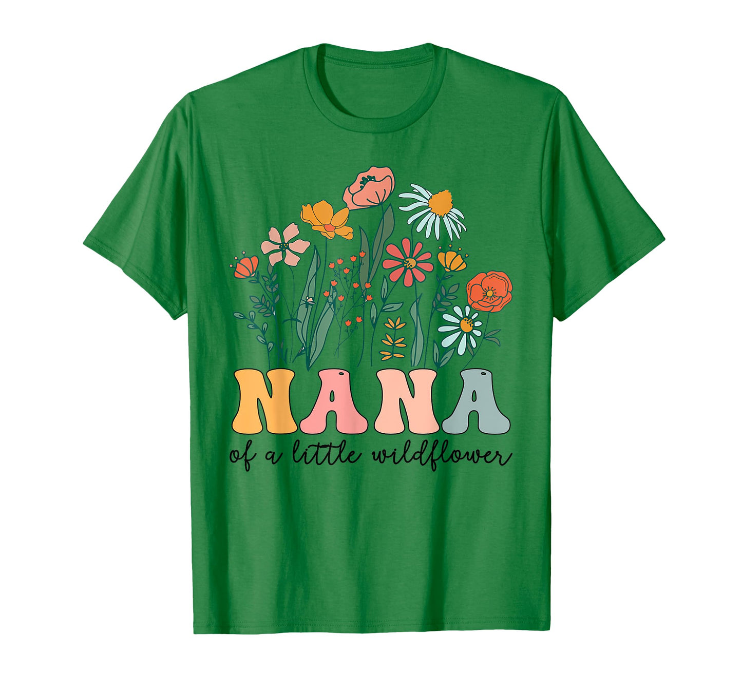 Nana Of The Little Wildflower Birthday Party Baby Shower T-Shirt