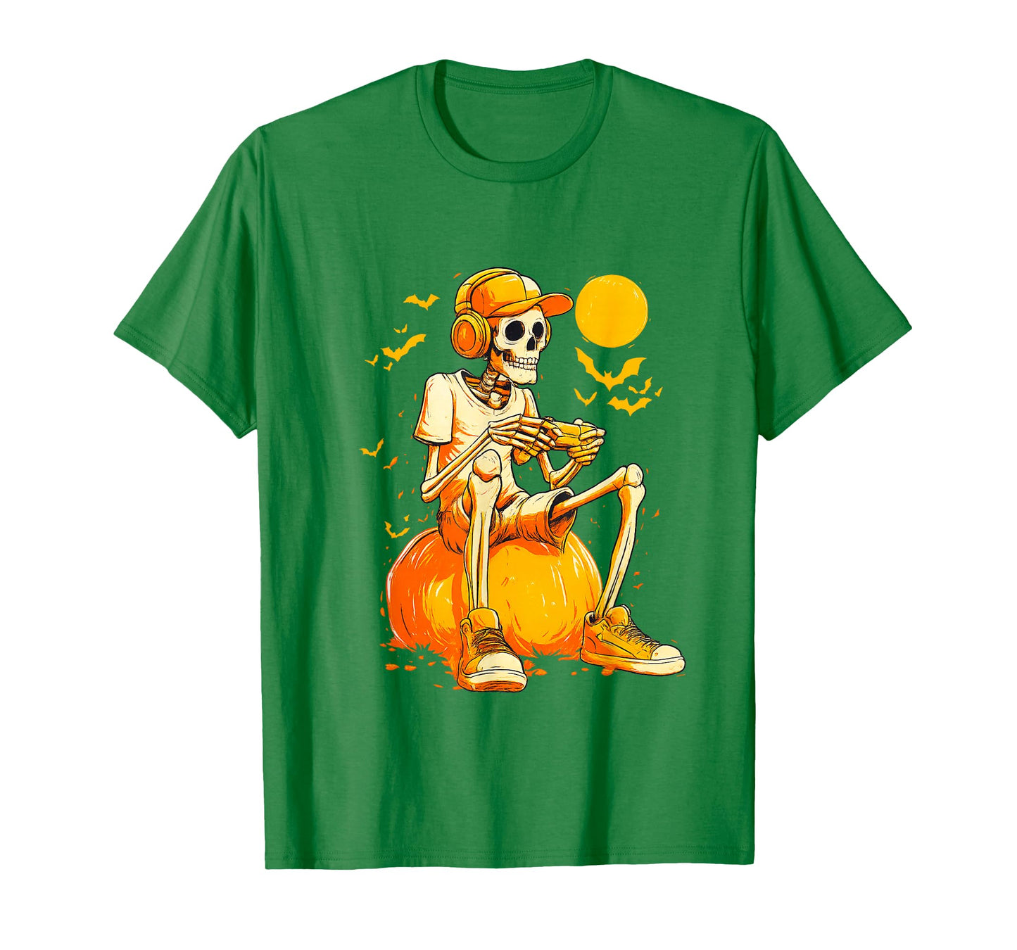 Funny Retro Halloween Skeleton Gamer Video Gaming Graphic T-Shirt