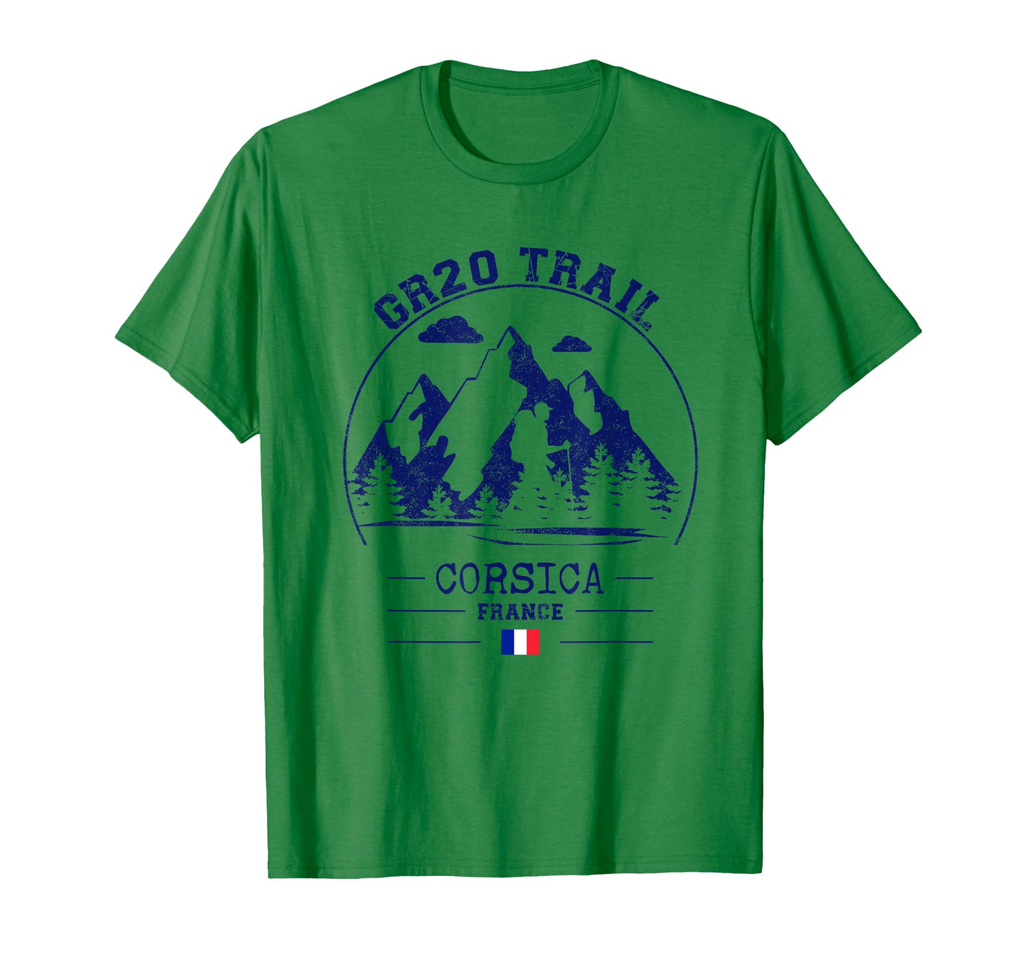 GR20 Trail Corsica France Hiking French Flag Trekking T-Shirt