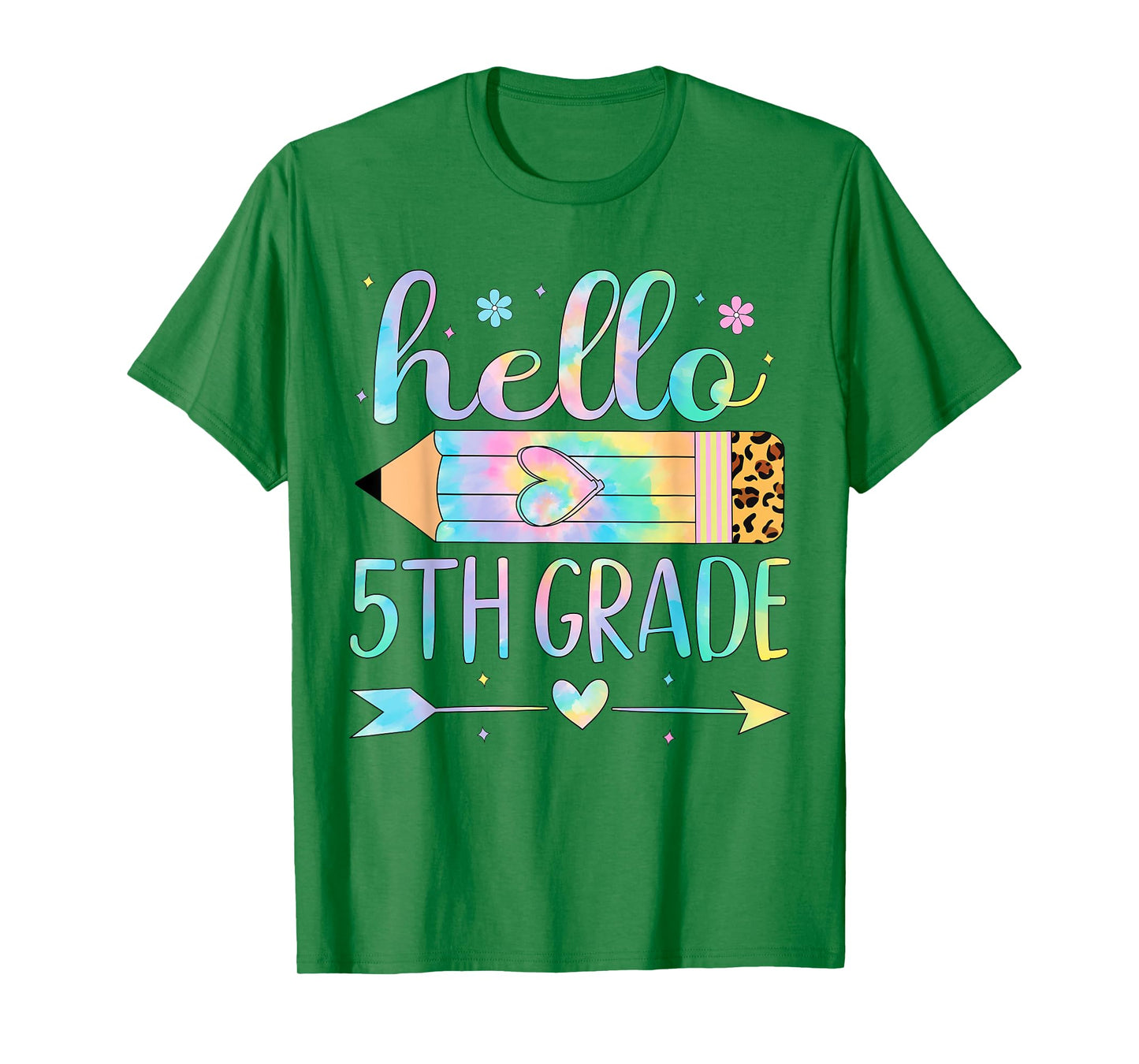Tie Dye 5th Grade Back To School Hello Fifth Grade Teacher T-Shirt