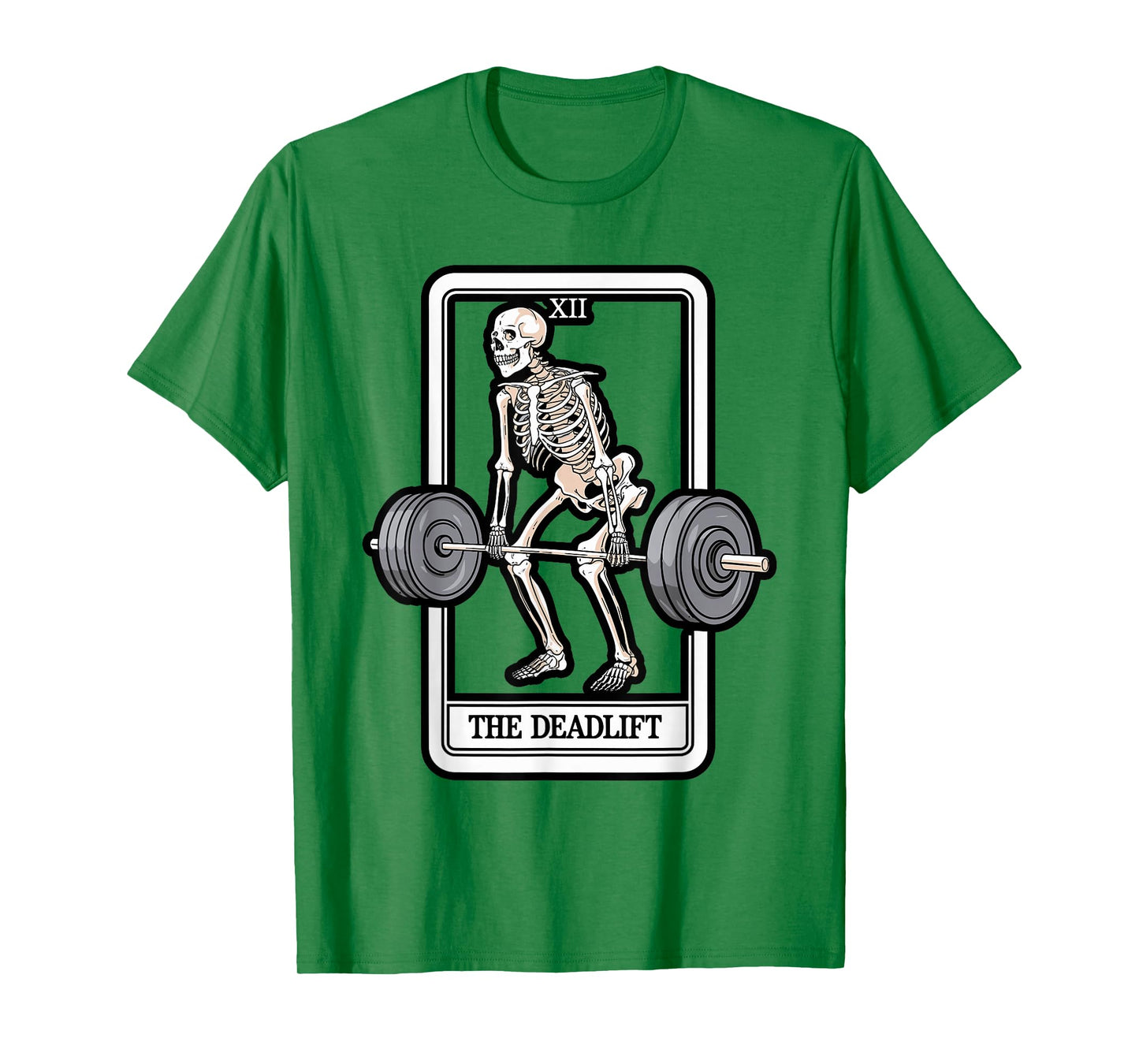 Skeleton Deadlifts Weightlifting Gothic Gym T-Shirt