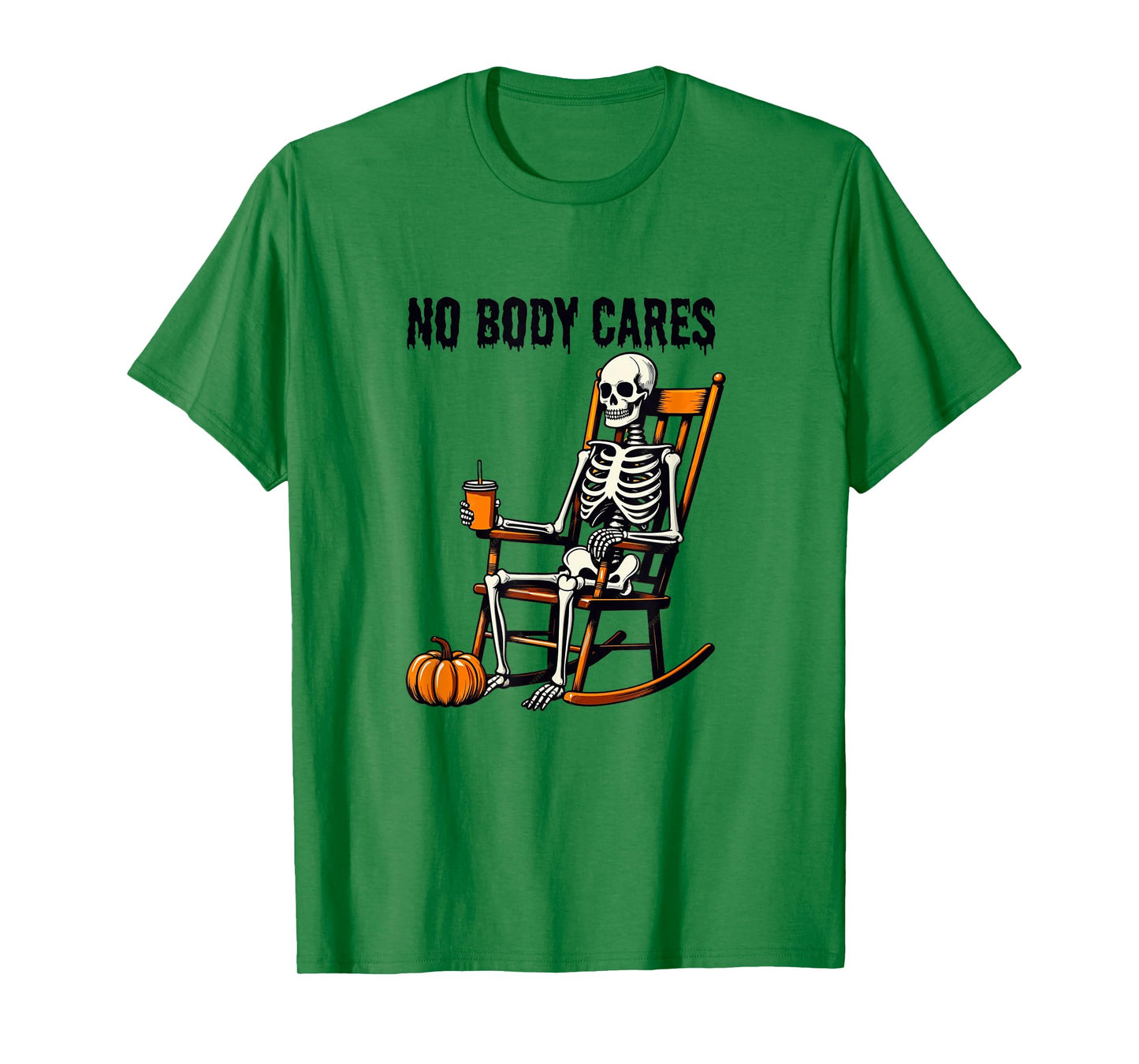 Halloween Day, Funny Skeleton with a Lazy Bored Vibe. White T-Shirt