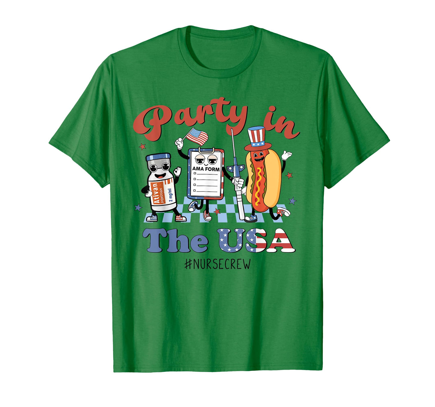 4th Of July Nurse Party in the USA ICU Nurse Crew ER EMS CNA Women Men T-Shirt