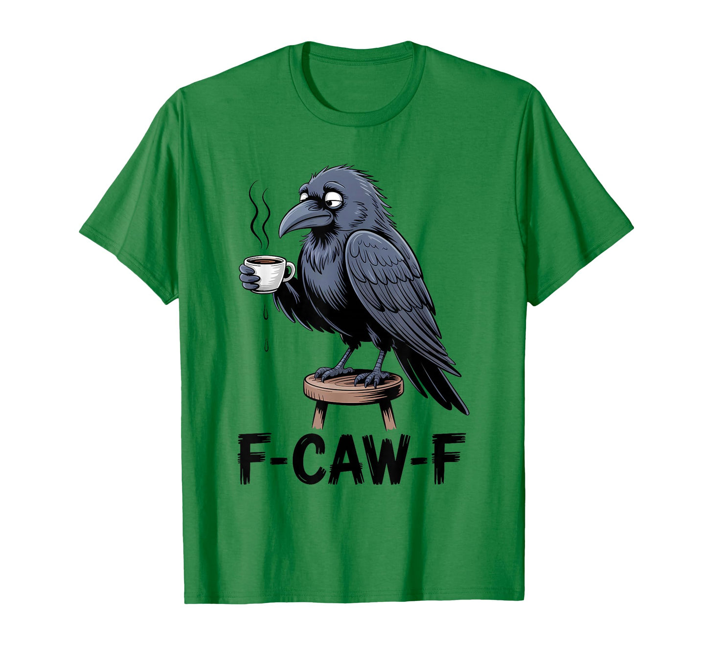 Funny F-Caw-F Crow Gothic Moon Humor Halloween T-Shirt