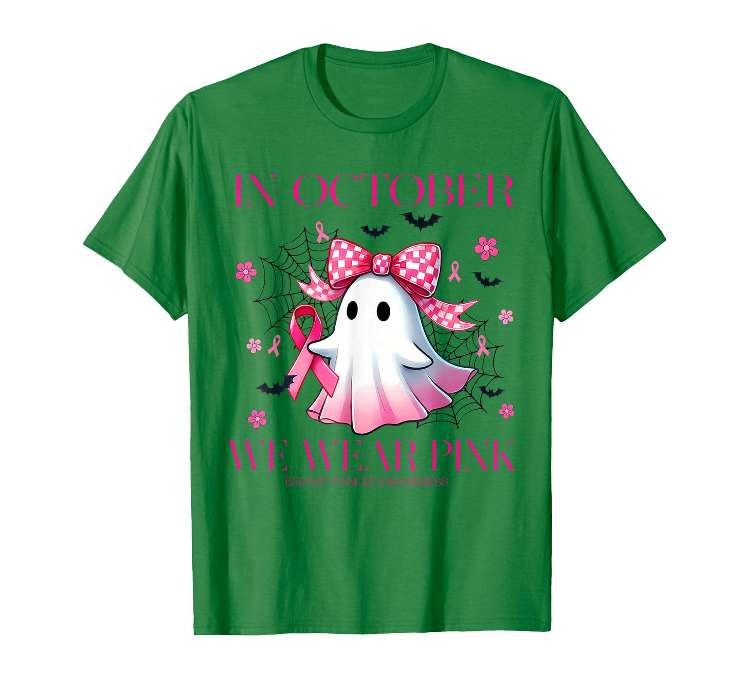 in October We Wear Pink Breast Cancer Awareness T Shirt T-Shirt
