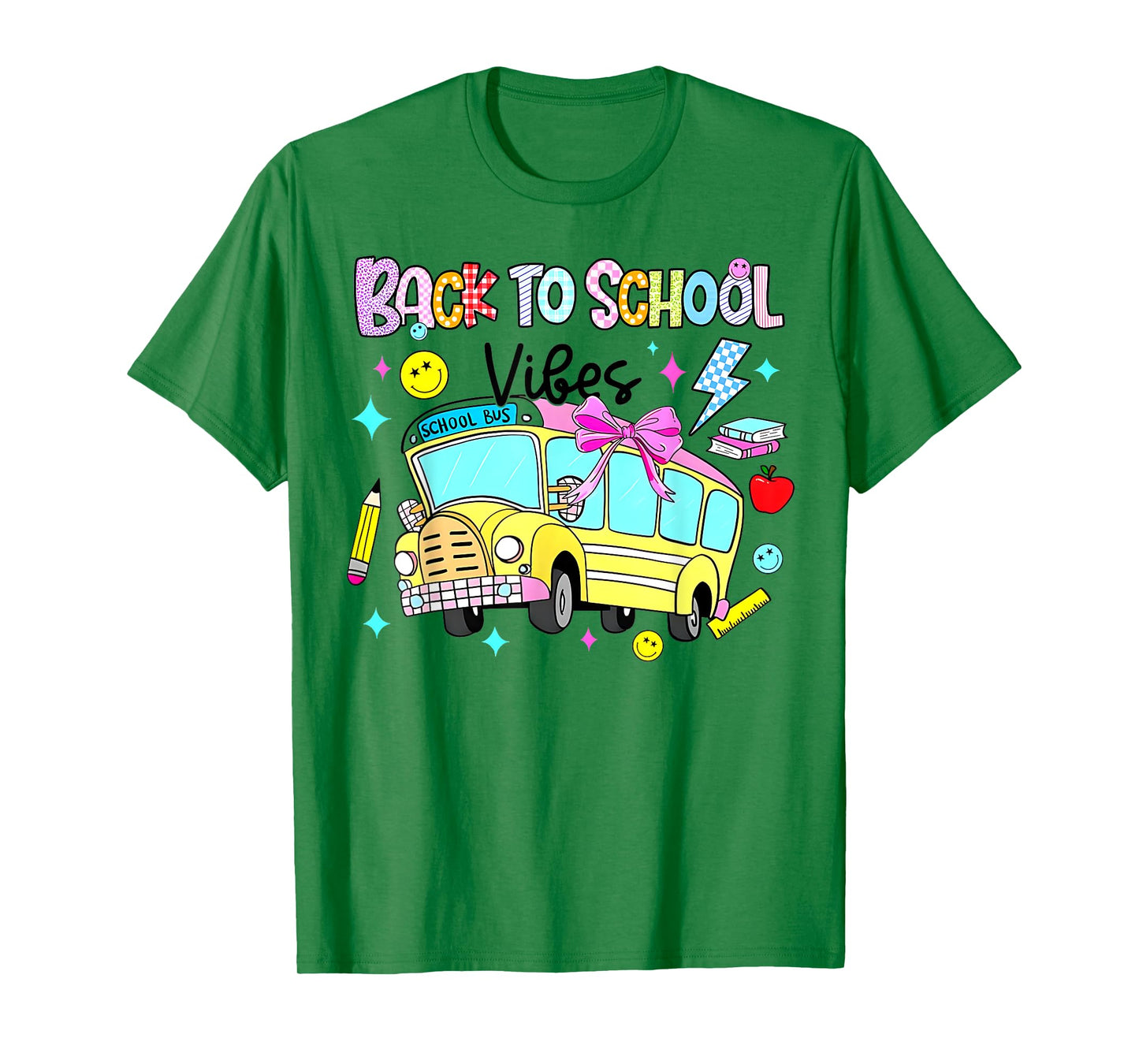 School Bus Back To School Vibes Happy First Day Of School T-Shirt
