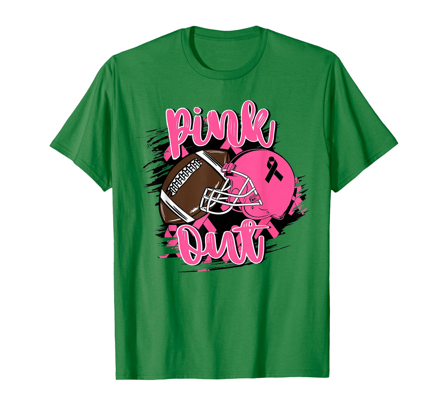 Pink Out American Football Breast Cancer Awareness Warrior T-Shirt