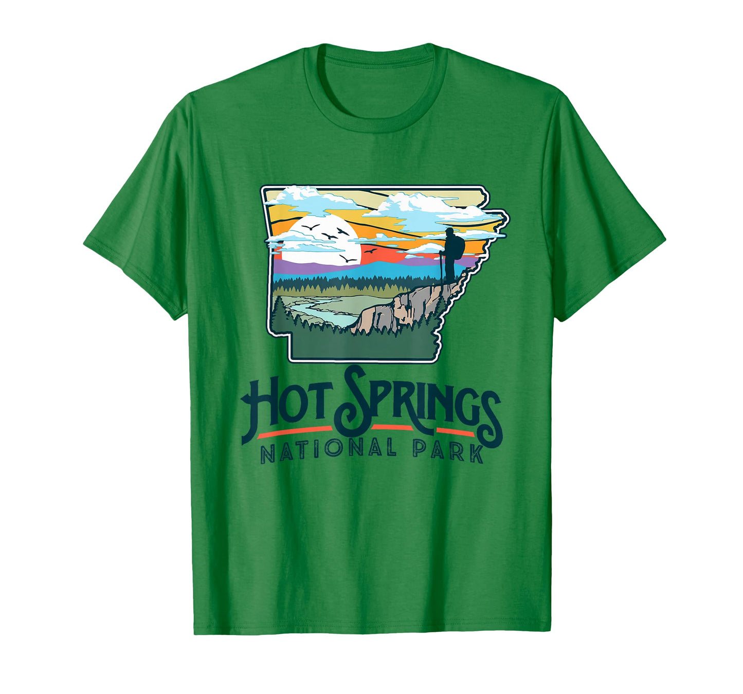 Hot Springs National Park Arkansas Nature Illustration T-Shirt