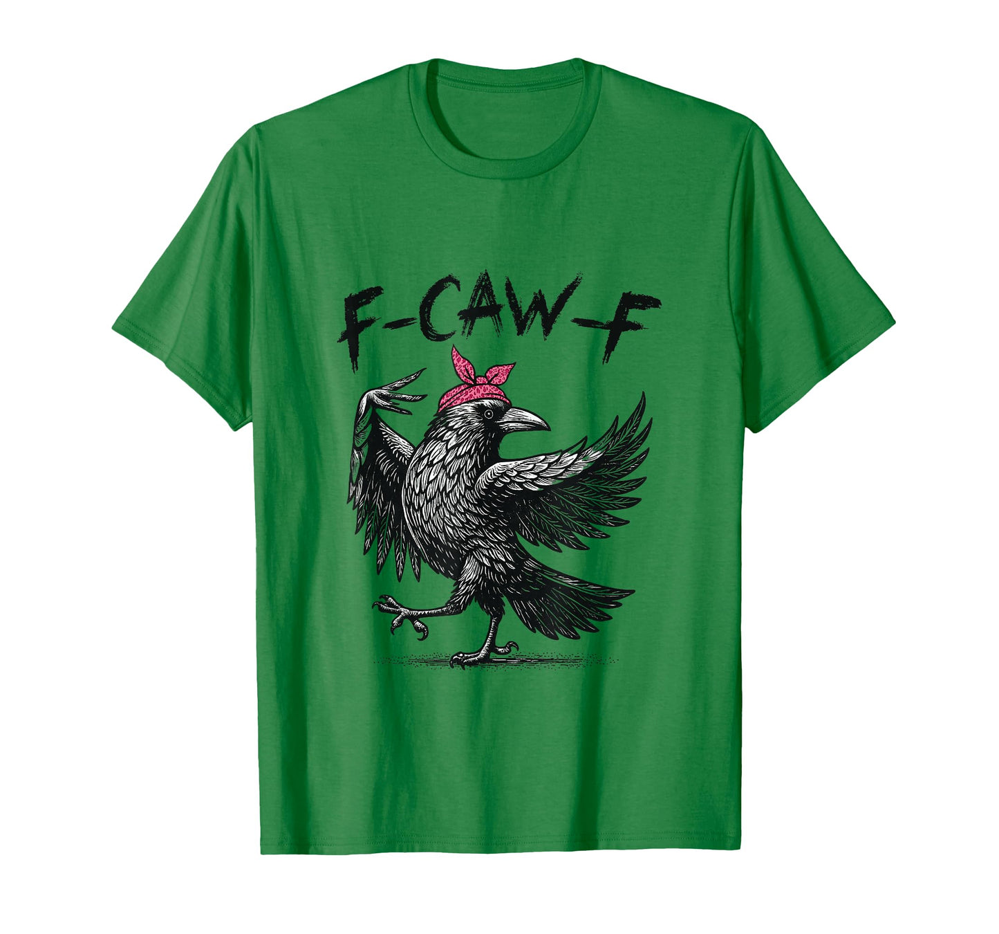 Funny F-CAW-F Crow Raven Black Bird Women Bow Headband T-Shirt