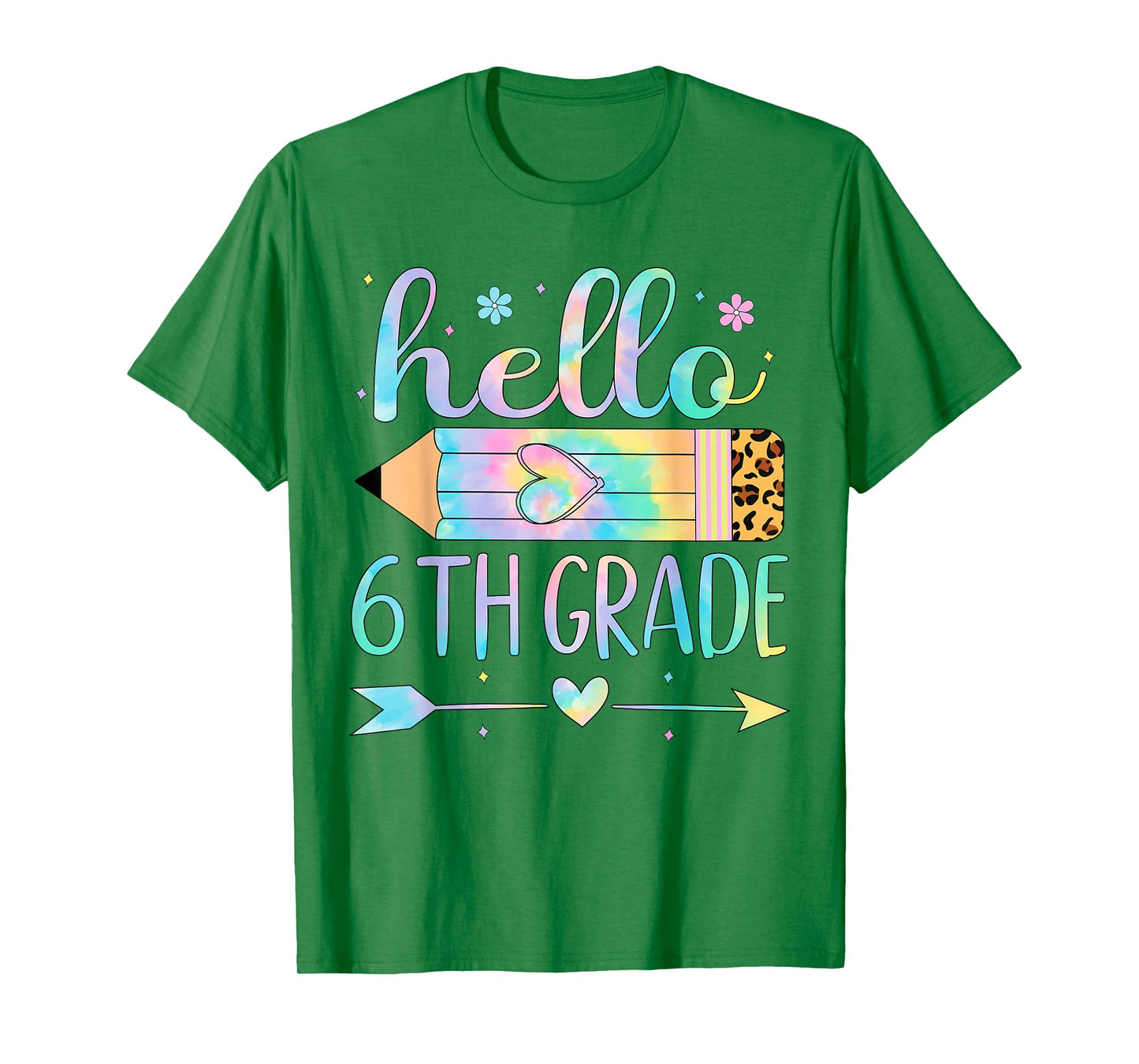 Tie Dye 6th Grade Back To School Hello Sixth Grade Teacher T-Shirt