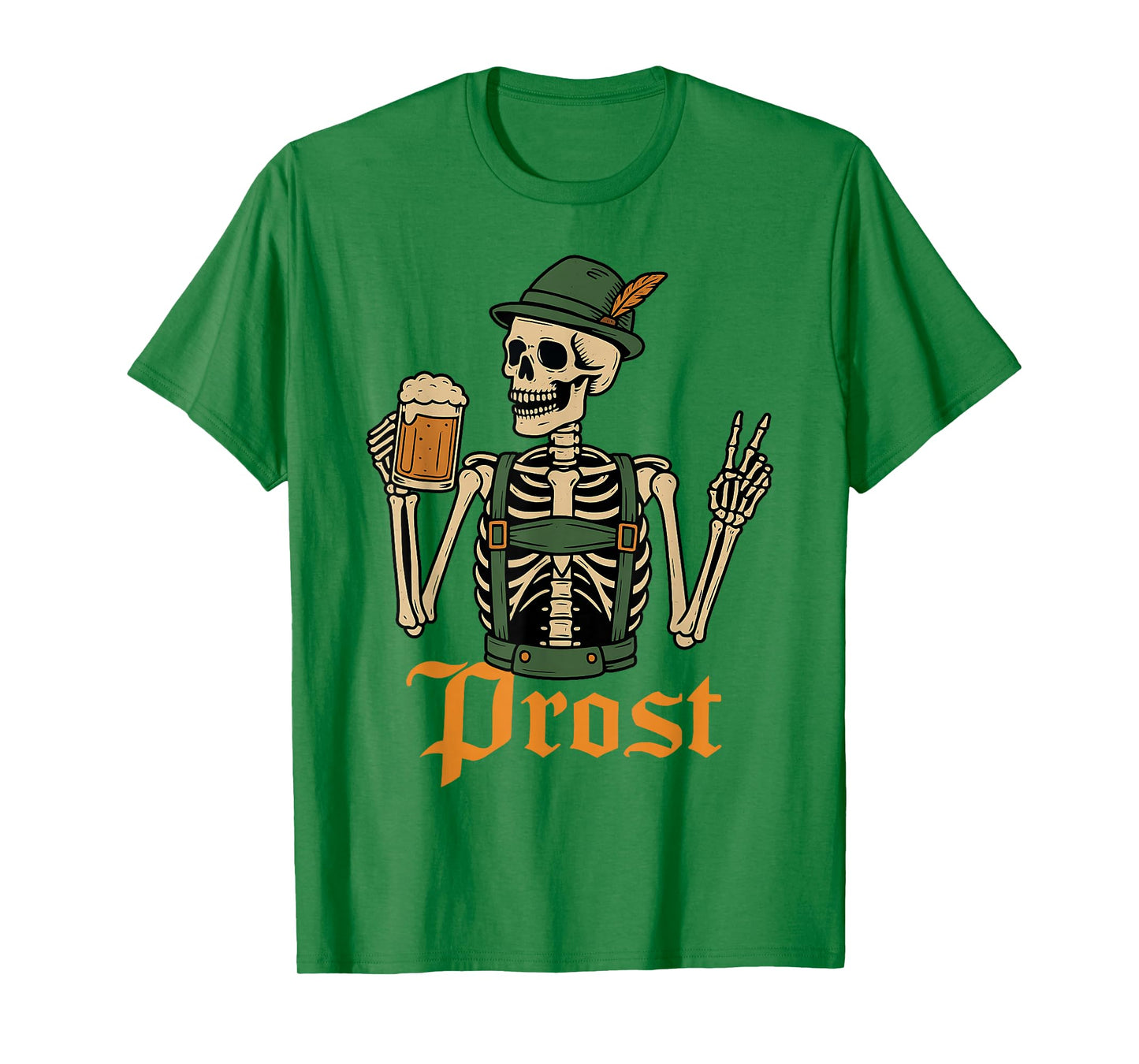 Oktoberfest Skeleton Prost German Beer Festival Men Women T-Shirt