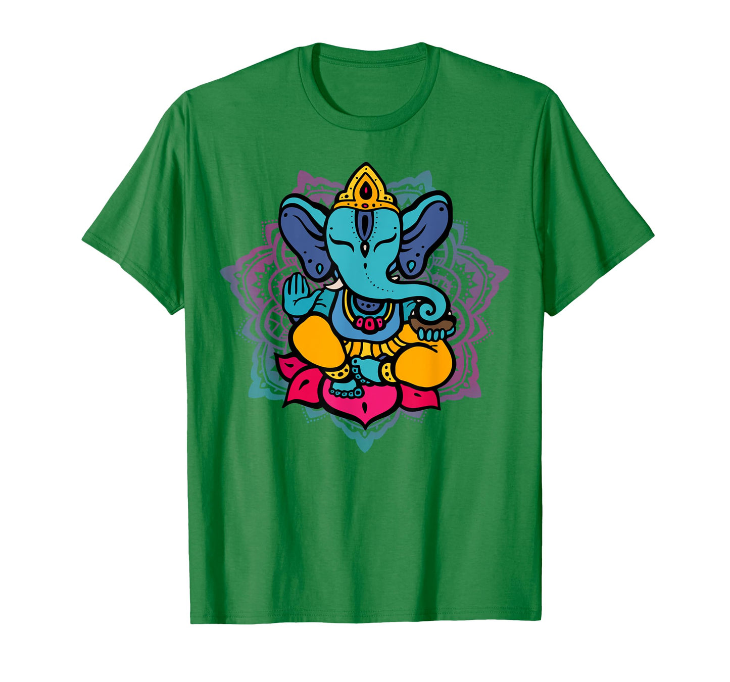 Beautiful Ganesha in Yoga Lotus Meditation Mandala T-Shirt T-Shirt