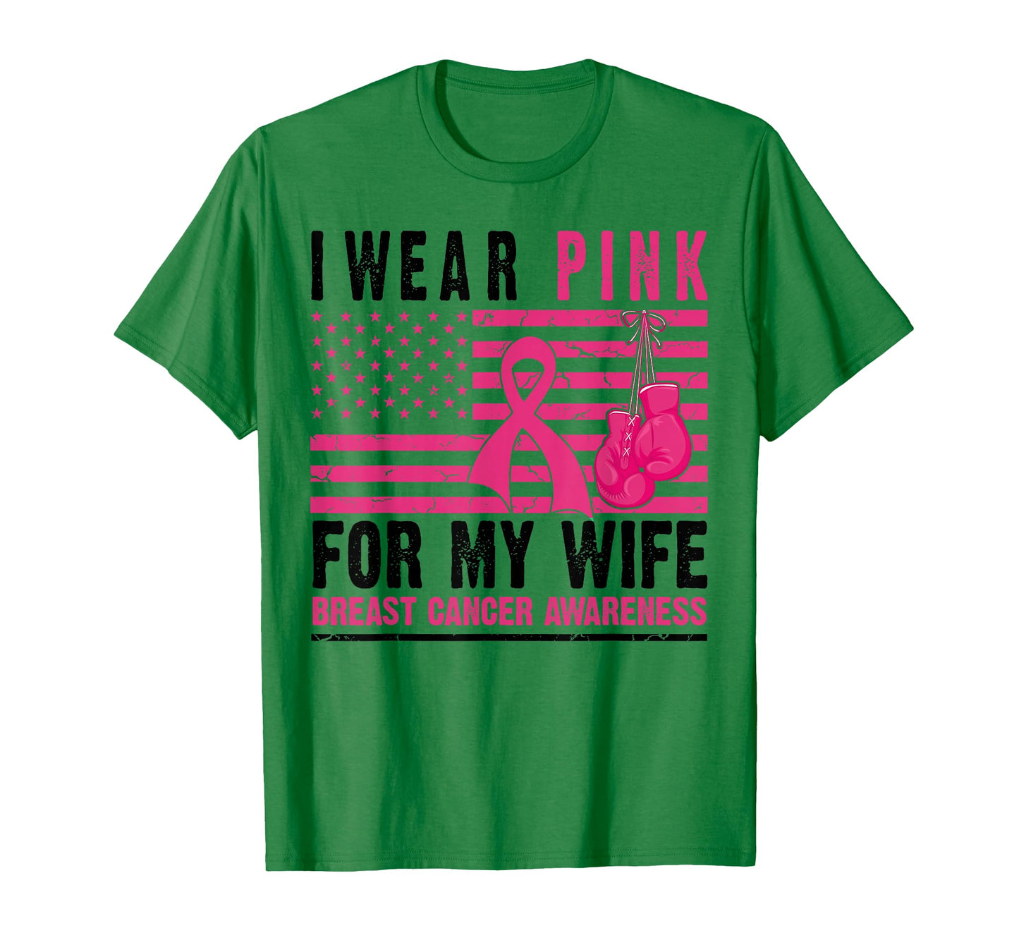 I Wear Pink for My Wife Breast Cancer Husband Cancer Warrior T-Shirt
