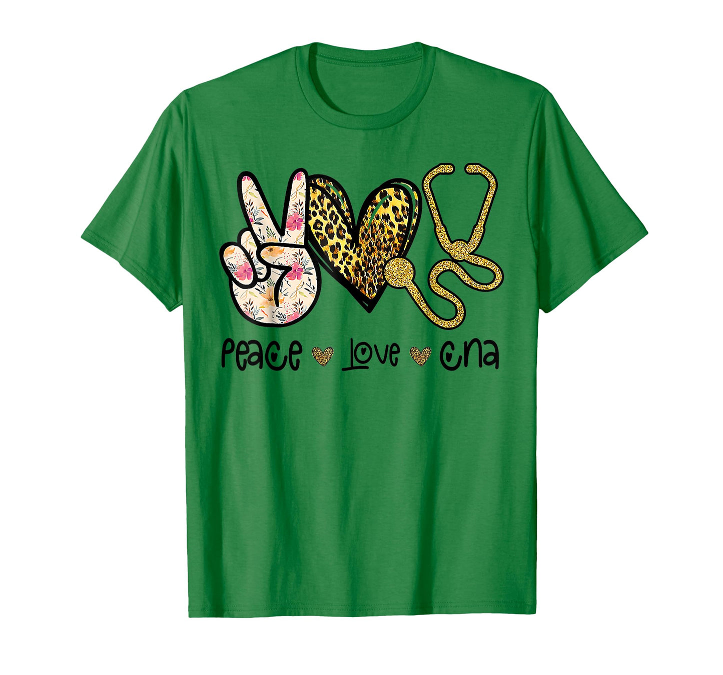 Peace Love CNA Nurse Nurselife Certified Nursing Assistant T-Shirt