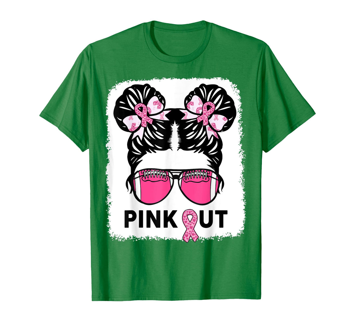Girl Breast Cancer Awareness Football Pink Out Daughter Kids T-Shirt