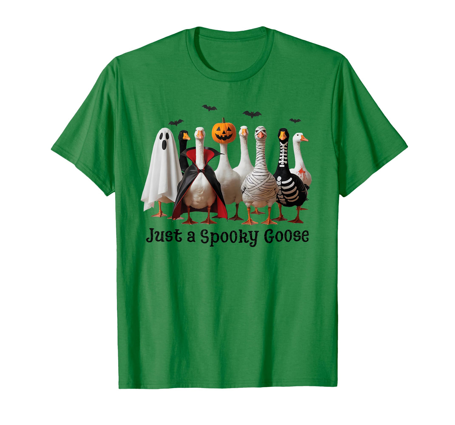 Just a Spooky Goose Funny Halloween Goose Costume T-Shirt