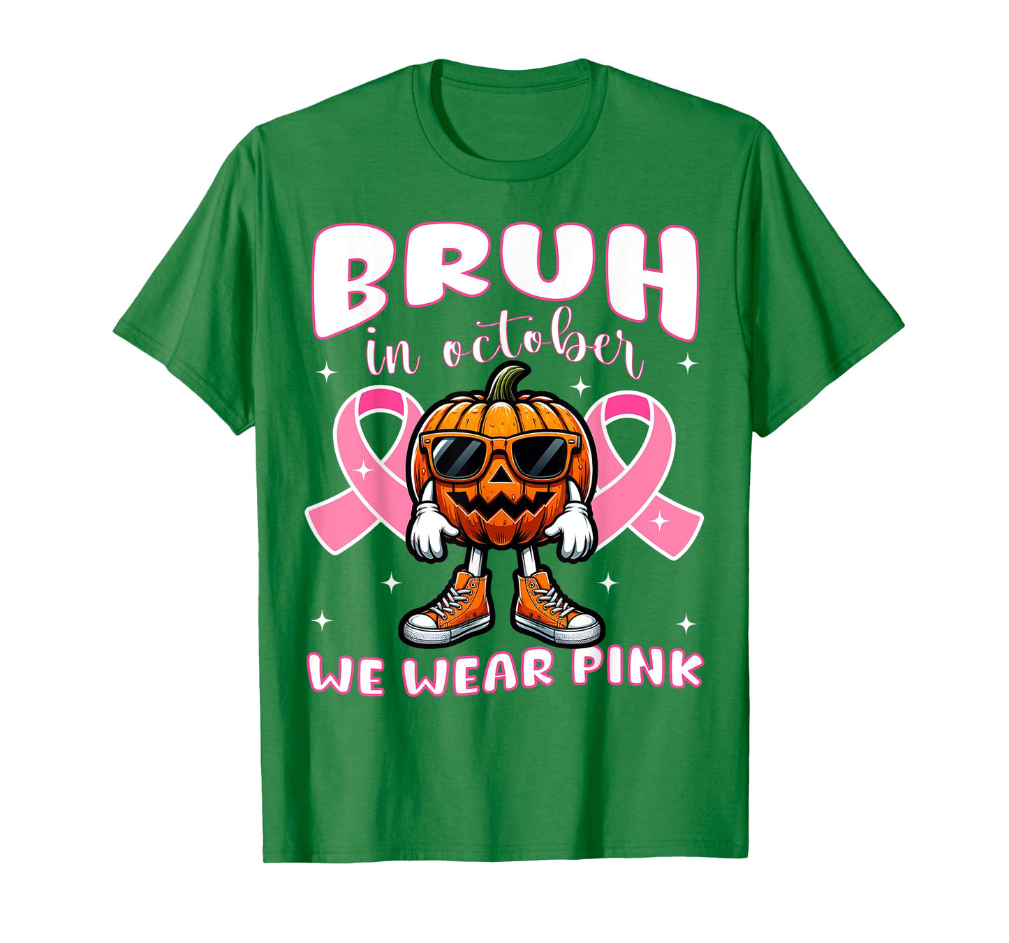 Breast Cancer Awareness For Girls Boys Kid Halloween Pumpkin T-Shirt
