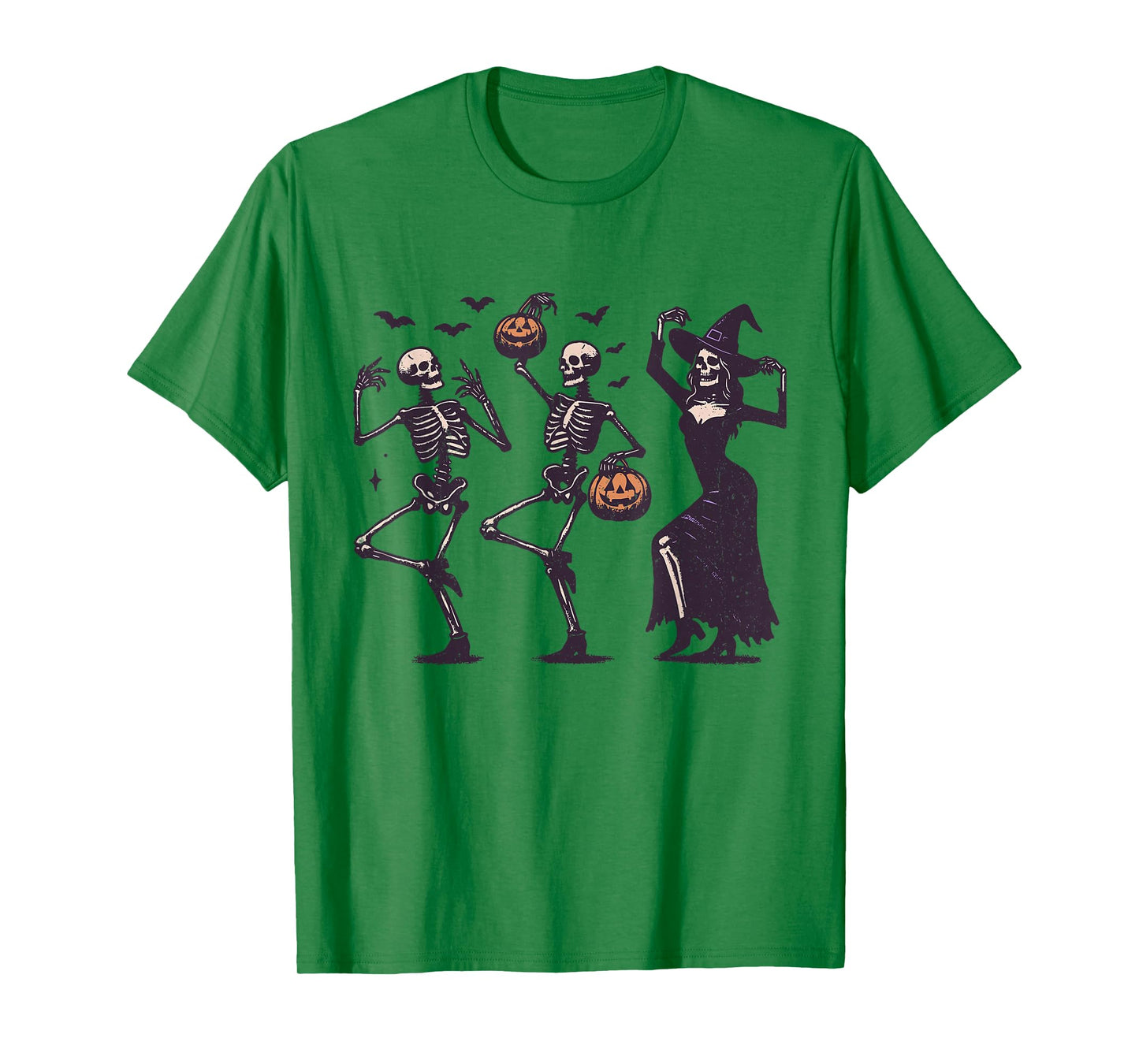 Dancing Skeletons and Witch Funny Halloween Party T-Shirt