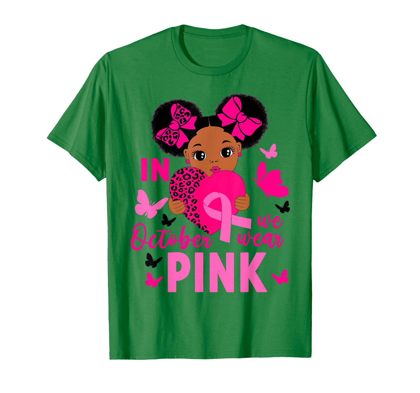 in October We Wear Pink African American Toddler Girls T-Shirt