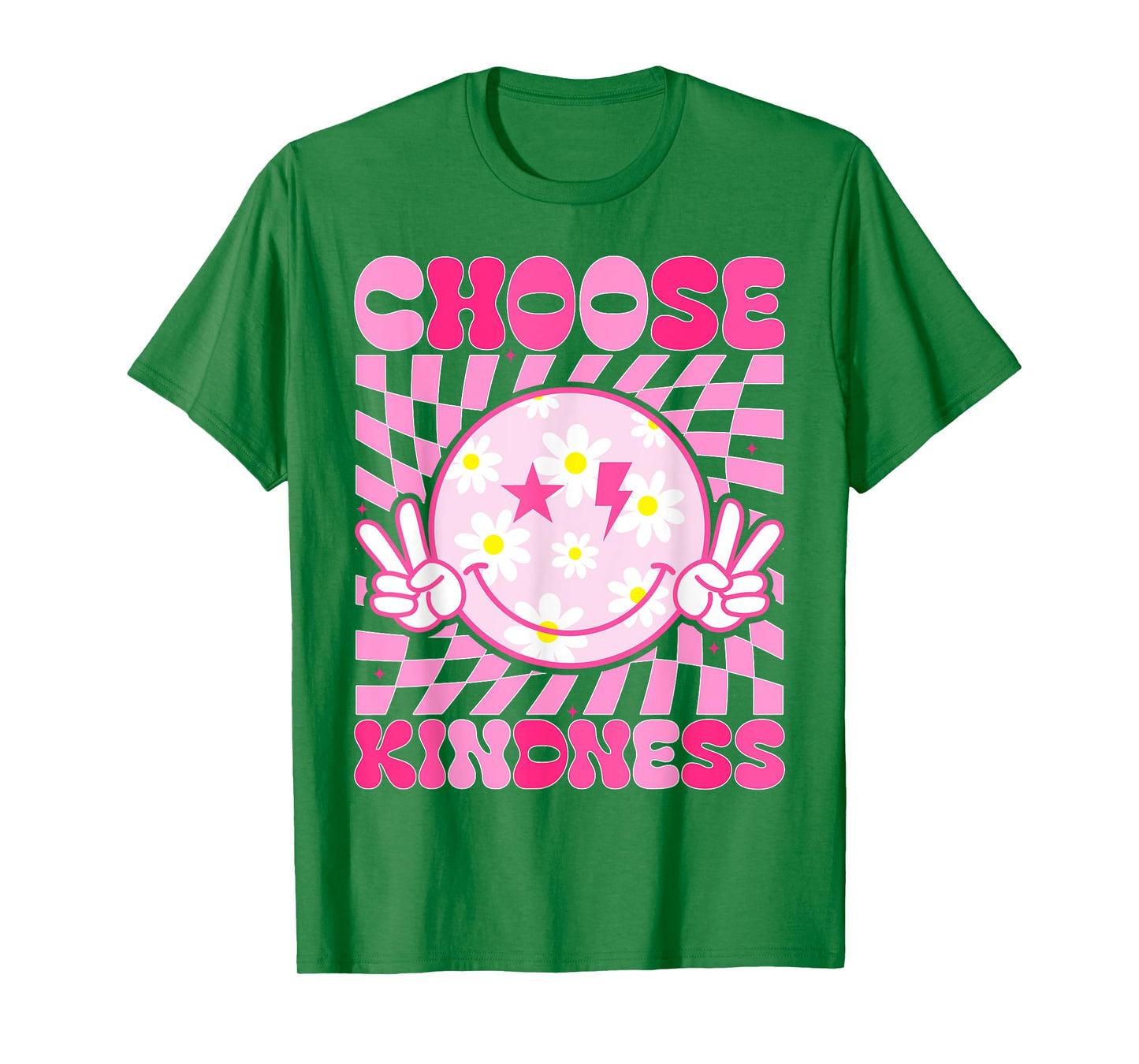 Retro Choose Kindness Smile Face Groovy Be Kind Women Kids T-Shirt