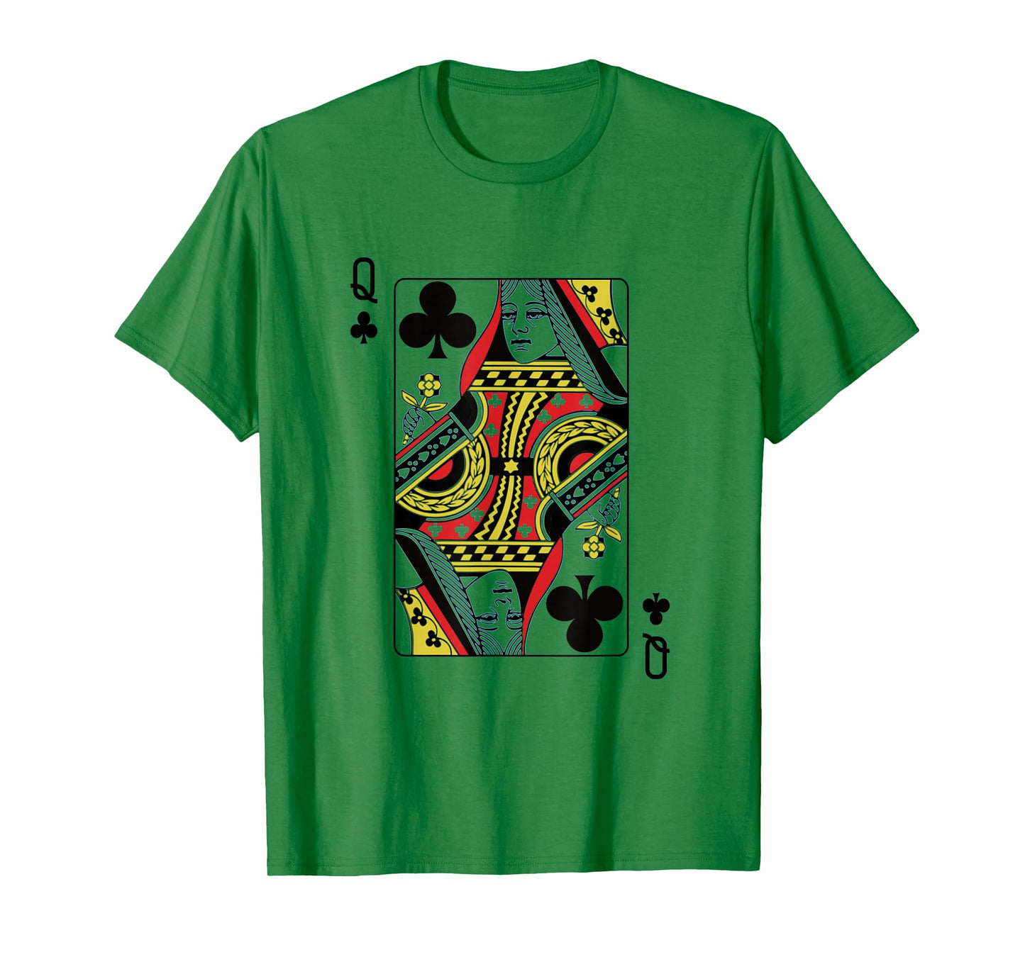 Queen Of The Clubs Playing Card Poker T-Shirt