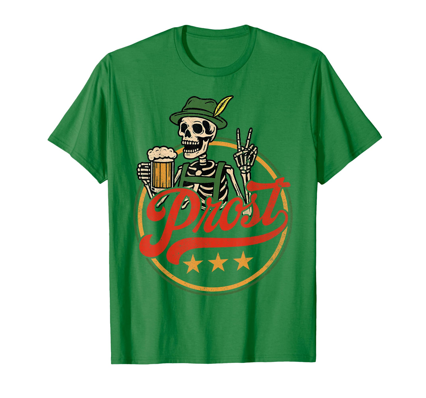 Oktoberfest Skeleton Prost German Beer Festival Men Women T-Shirt