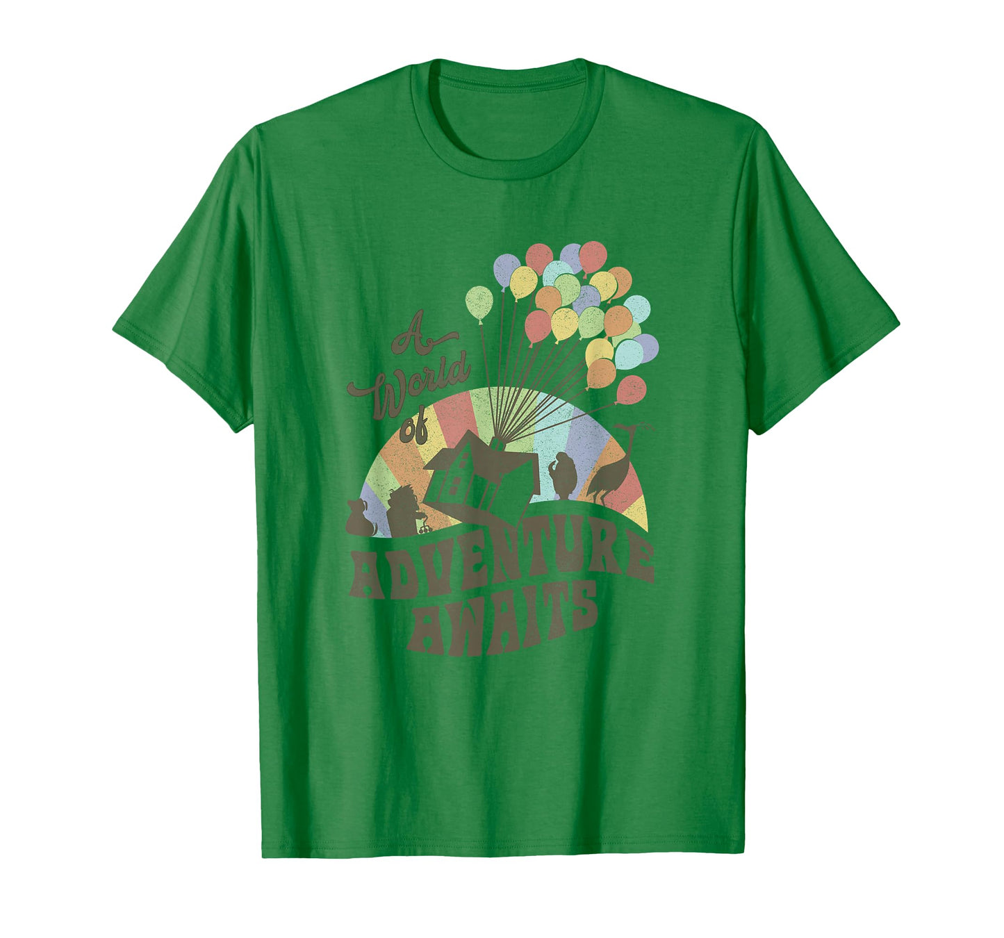 Disney Pixar Up A World Of Adventure Awaits Distressed Logo T-Shirt