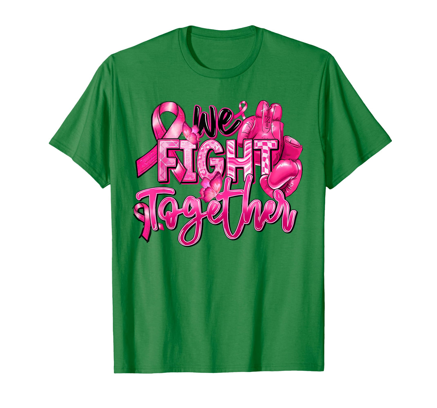 We Fight Together Pink Warrior Breast Cancer Awareness Month T-Shirt