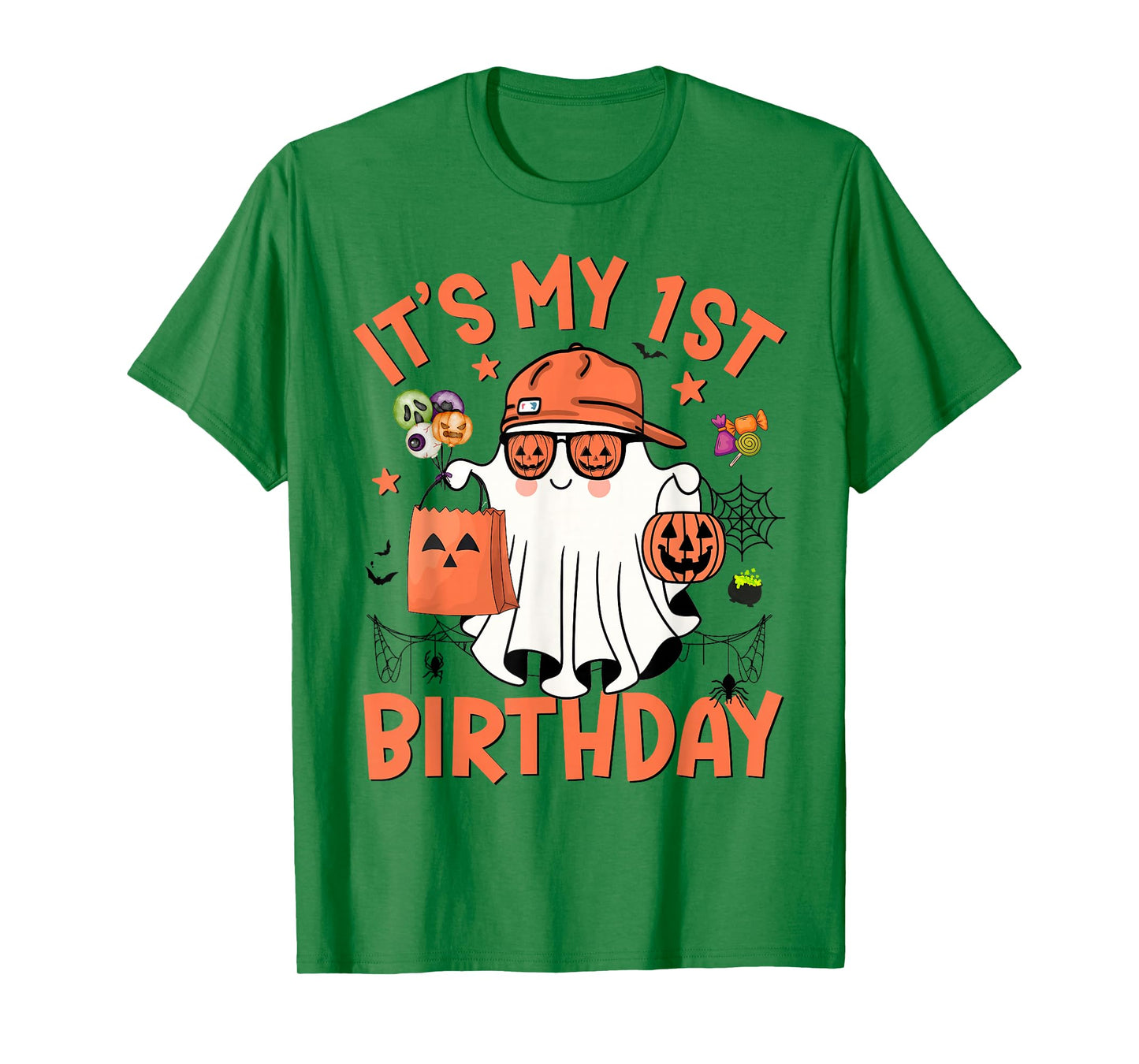 It's My 1st Birthday Funny Halloween Ghost Boo 1st Bday Boys T-Shirt