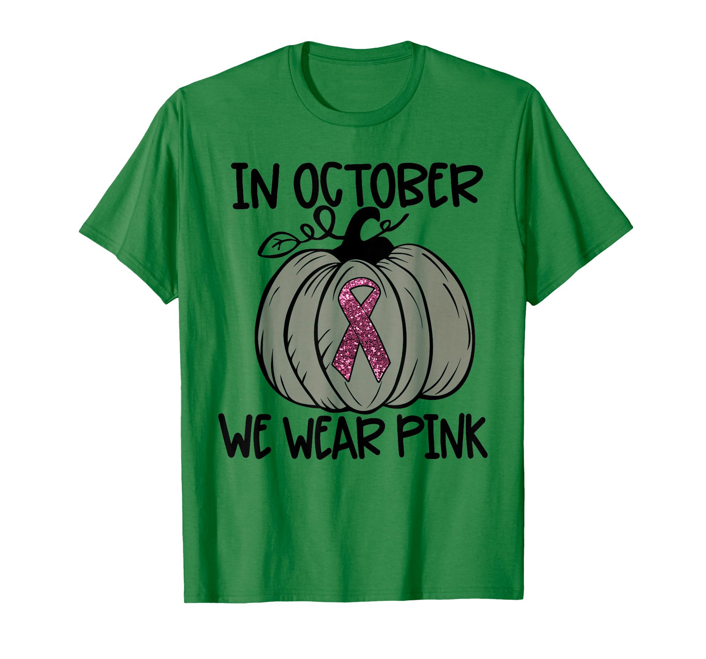 In October We Wear Pink Thanksgiving Breast Cancer Awareness T-Shirt