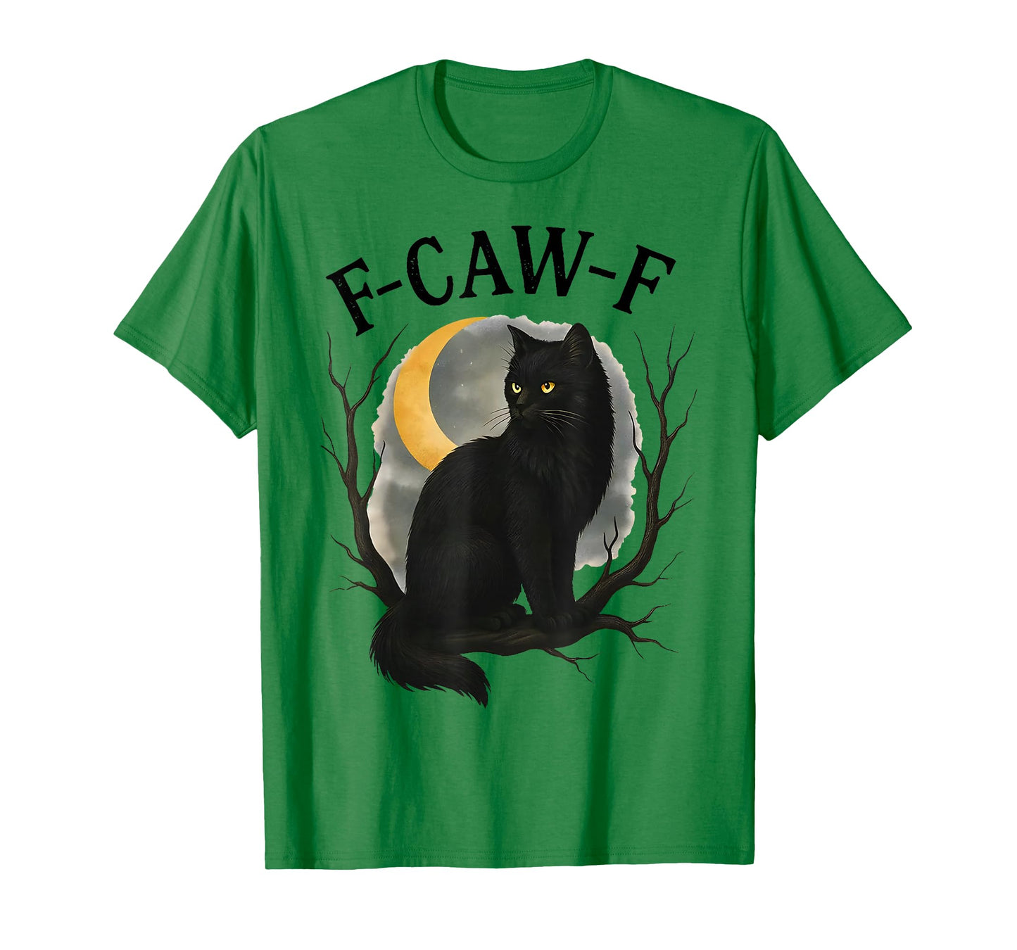F Caw F Funny Black Cat Halloween Witchy Cat Spooky Season T-Shirt