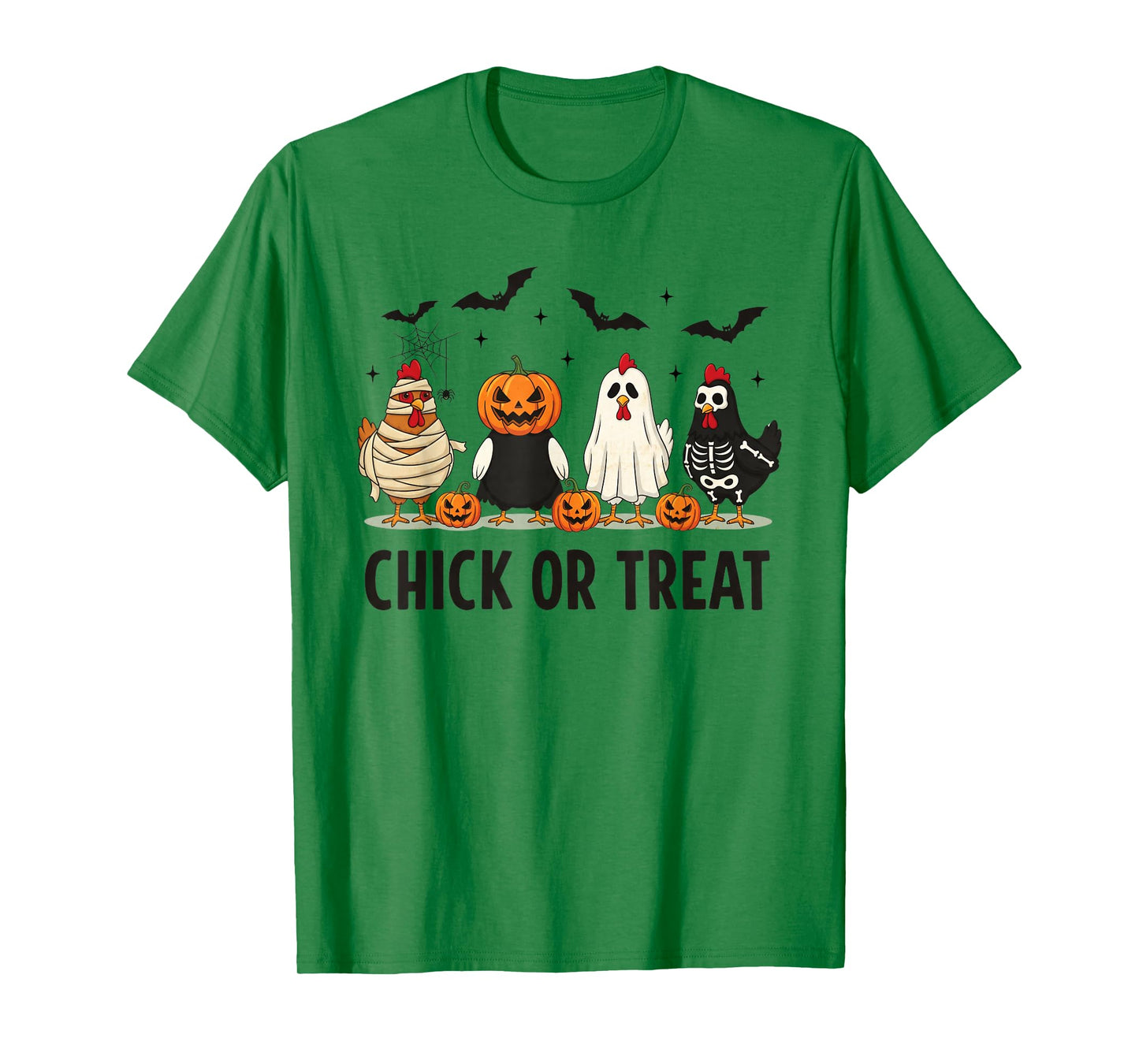 Funny Chick Or Treat Halloween Costume Pumpkin Ghost Mummy T-Shirt
