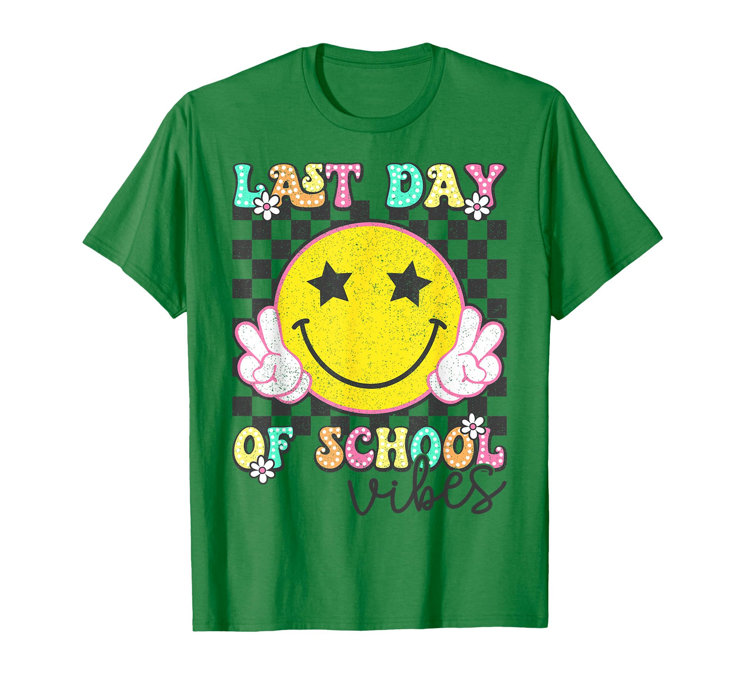 Last Day of School Vibes Groovy Graduation Kids Boys Girls T-Shirt
