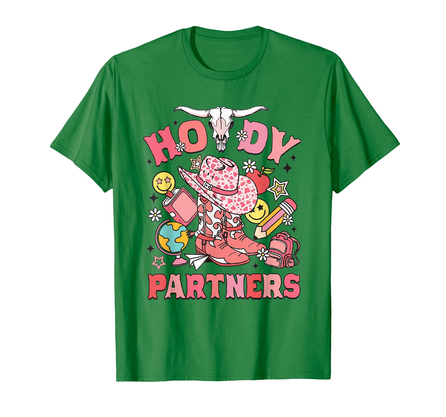 Retro Howdy Partners Cowgirl Teacher Western Back To School T-Shirt