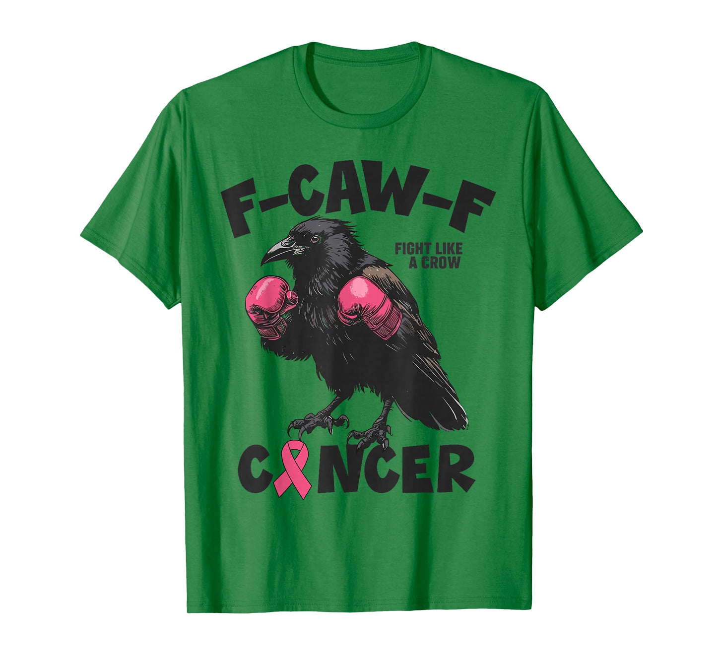 Black Crow F-Caw-F Breast Cancer Awareness Pink Ribbon T-Shirt