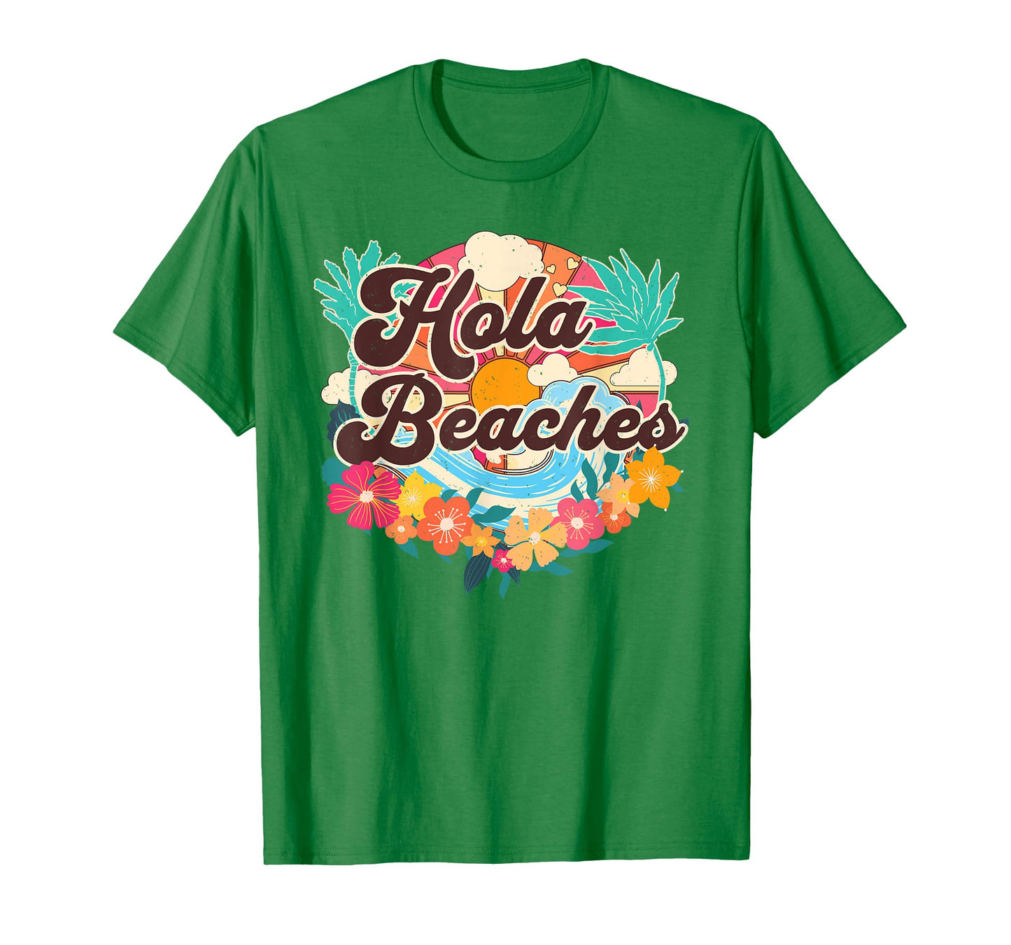 Hola Beaches Funny Beach Summer Vacation Family Matching Men Women Kids T-Shirt