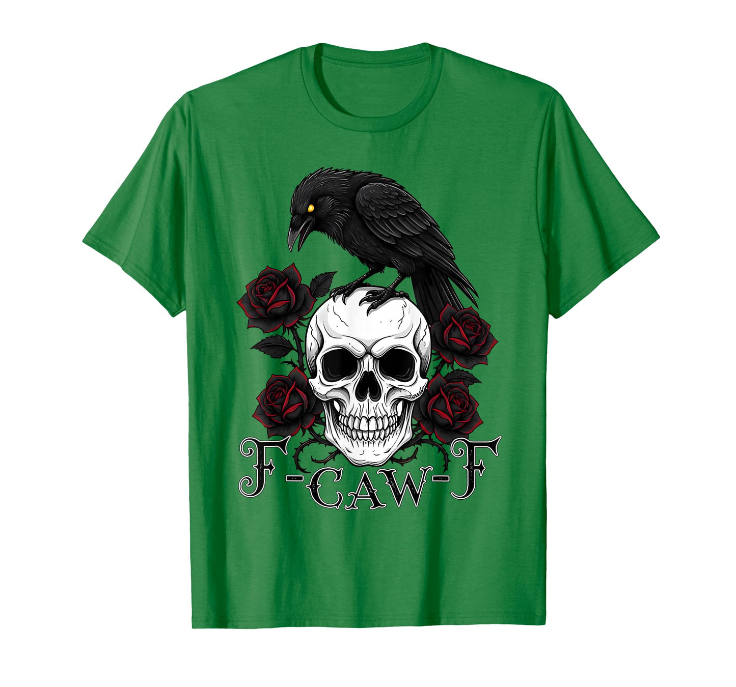 Halloween F Caw F Black Bird F-Caw-F Crow Women Men Humor T-Shirt