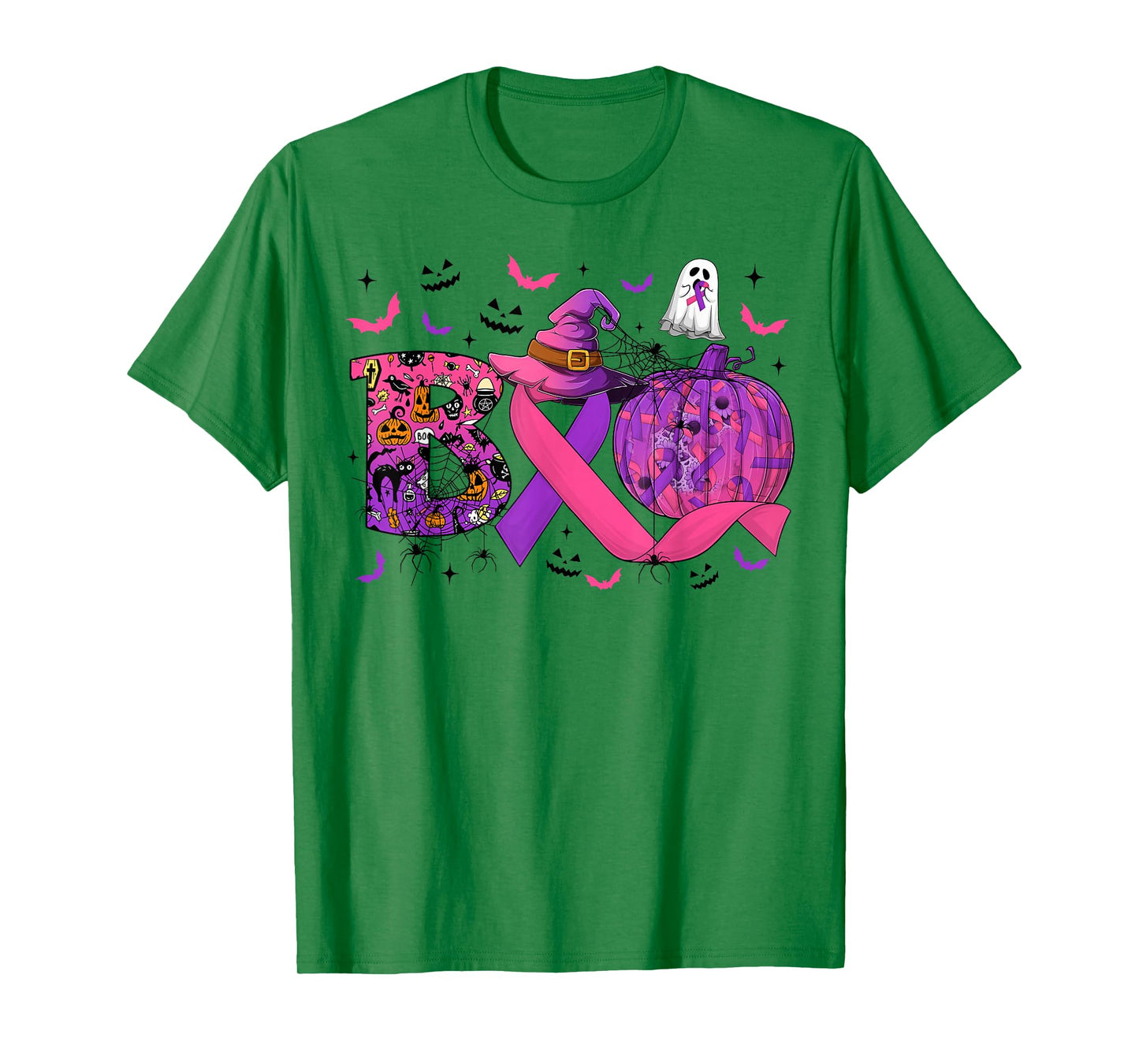 Boo Domestic Violence Breast Cancer Pink & Purple Ribbon T-Shirt