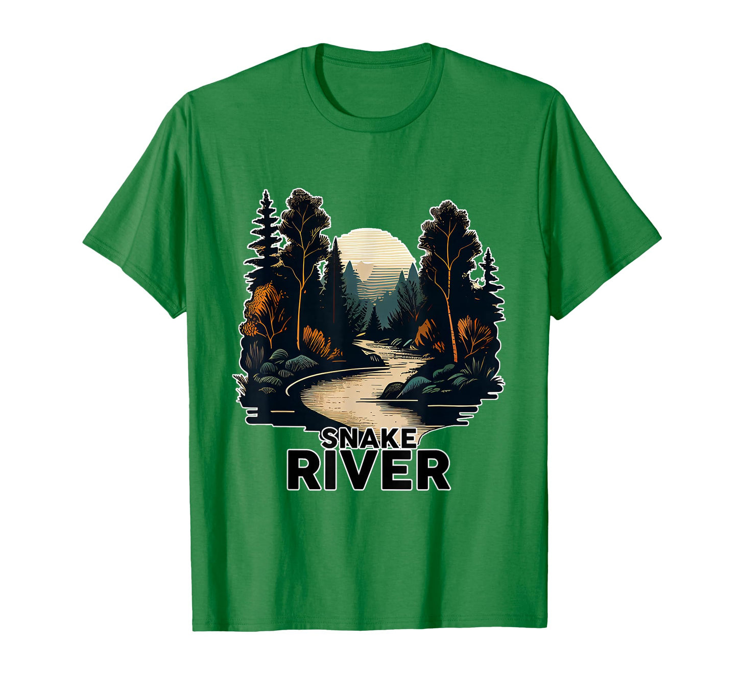 Snake River T-Shirt Retro Minimalist River Snake T-Shirt