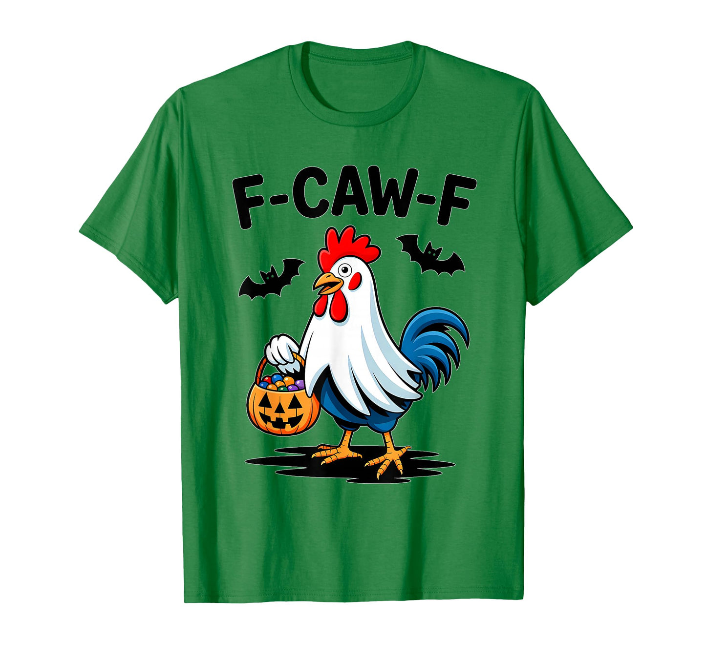 F-Caw-F Funny Chicken Ghost Halloween Quote Rooster Meme T-Shirt