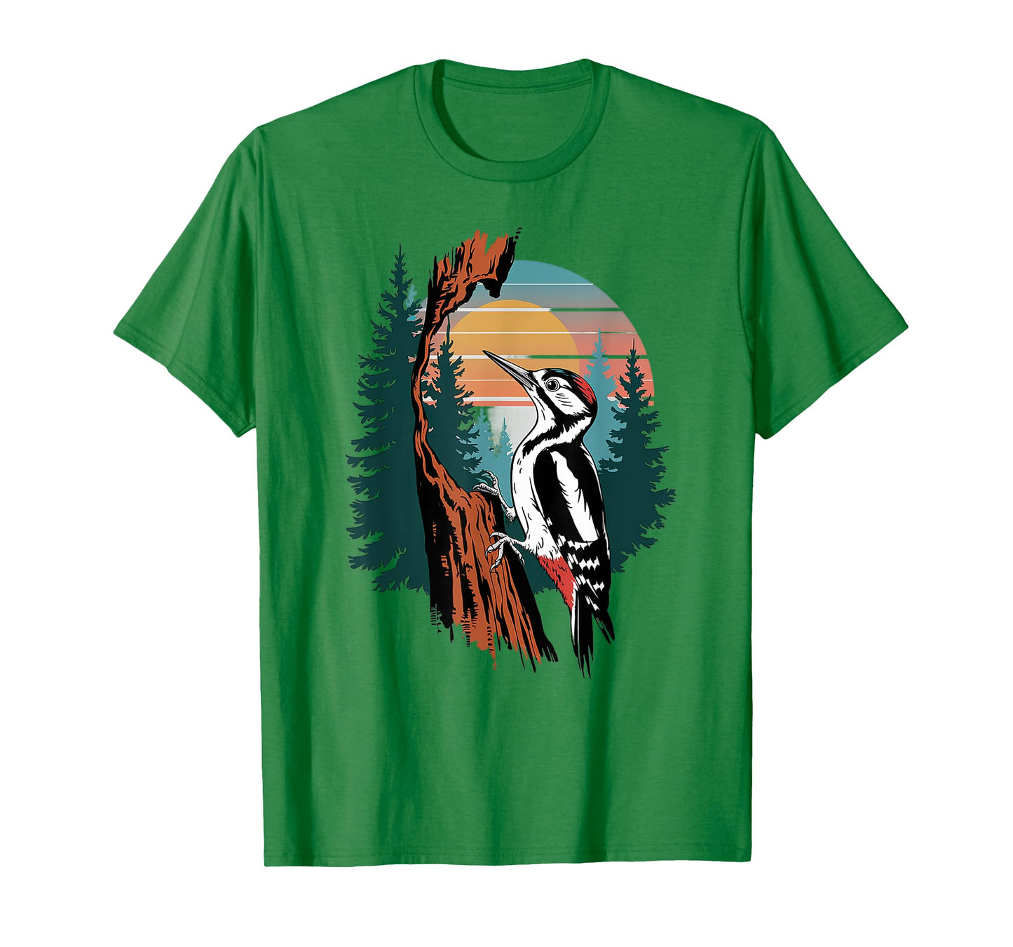Woodpecker Hunting Hiking Outdoor Camping Forest Men Women T-Shirt